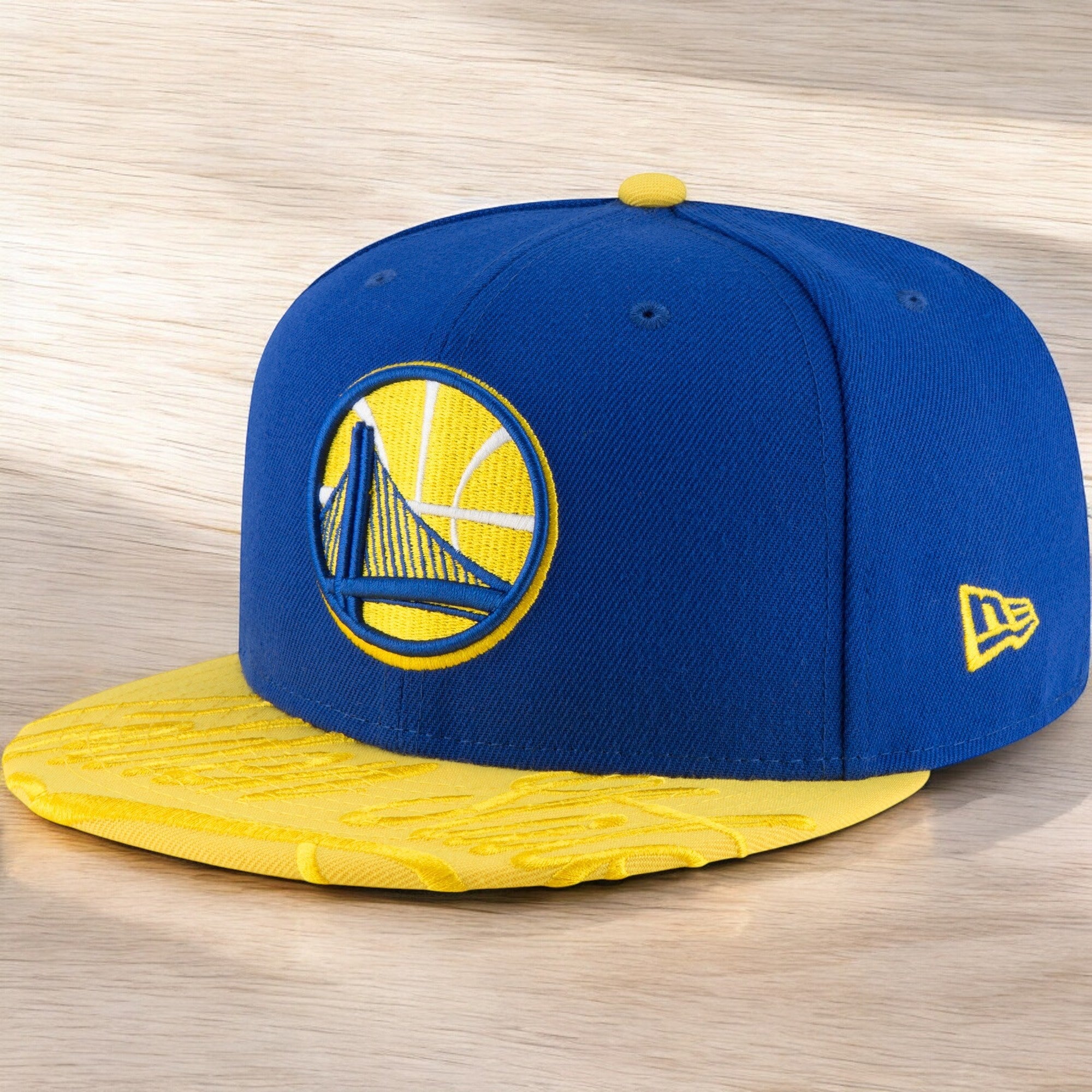 [80632654] Mens New Era NBA Golden State Warriors Visor Script 59Fifty Fitted