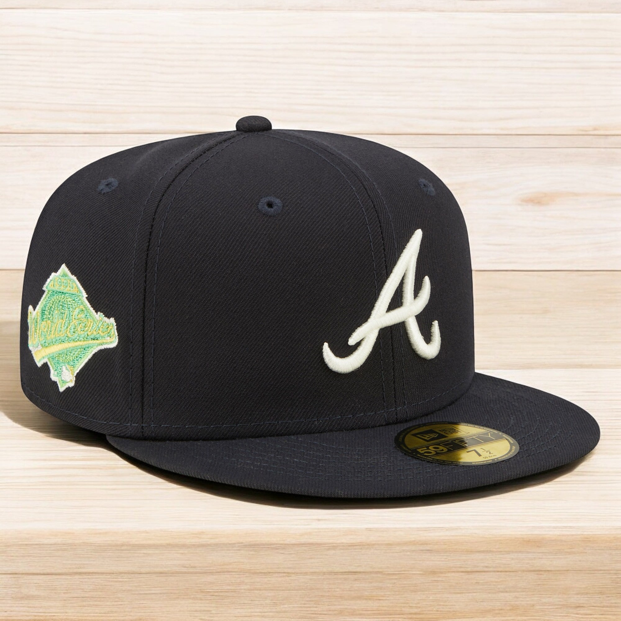 [60288258] Mens New Era MLB 59Fifty 1995 WorldSeries Citrus Pop - Atlanta Braves