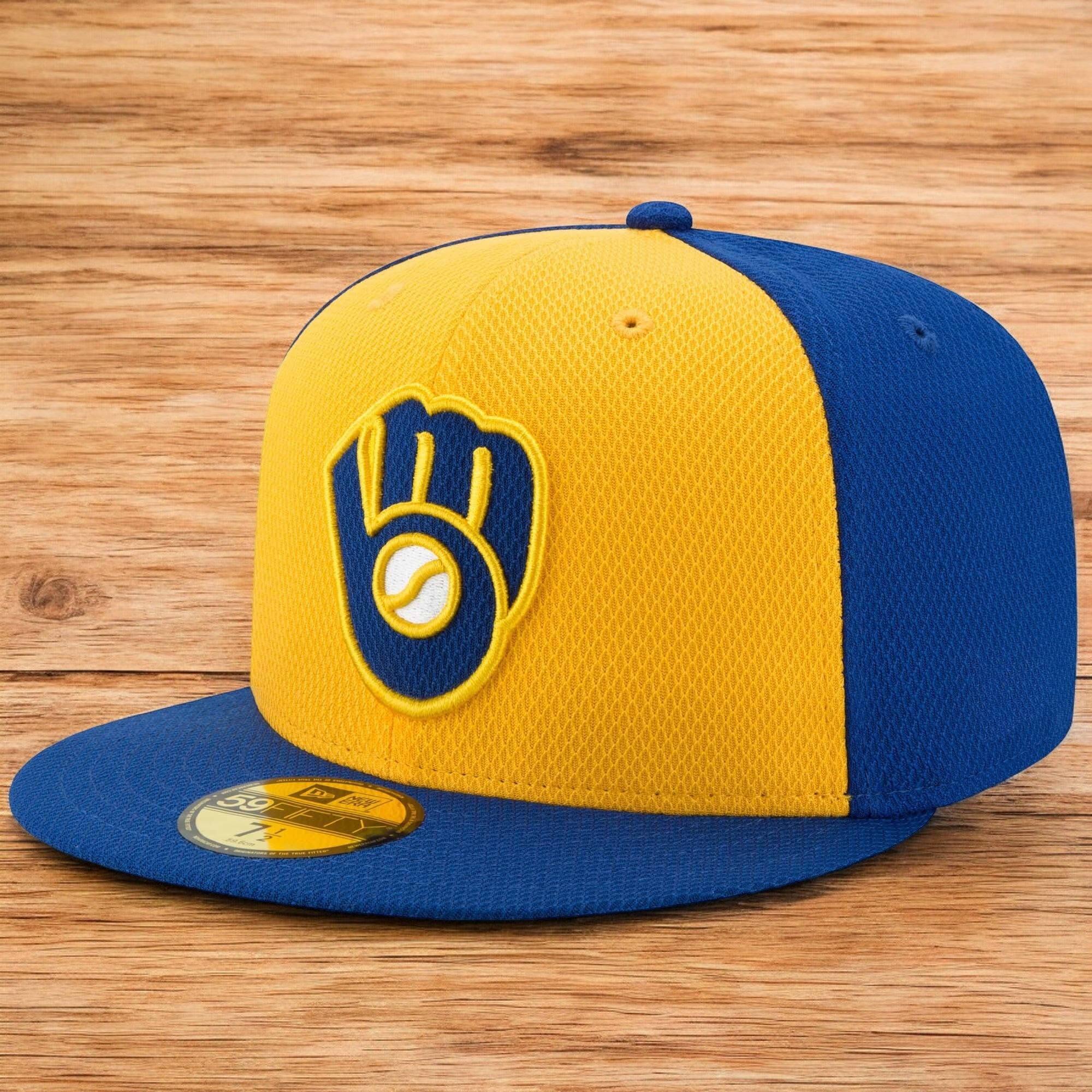 [10757950] Mens New Era MLB Diamond Era 59Fifty Fitted Cap Milwaukee Brewers