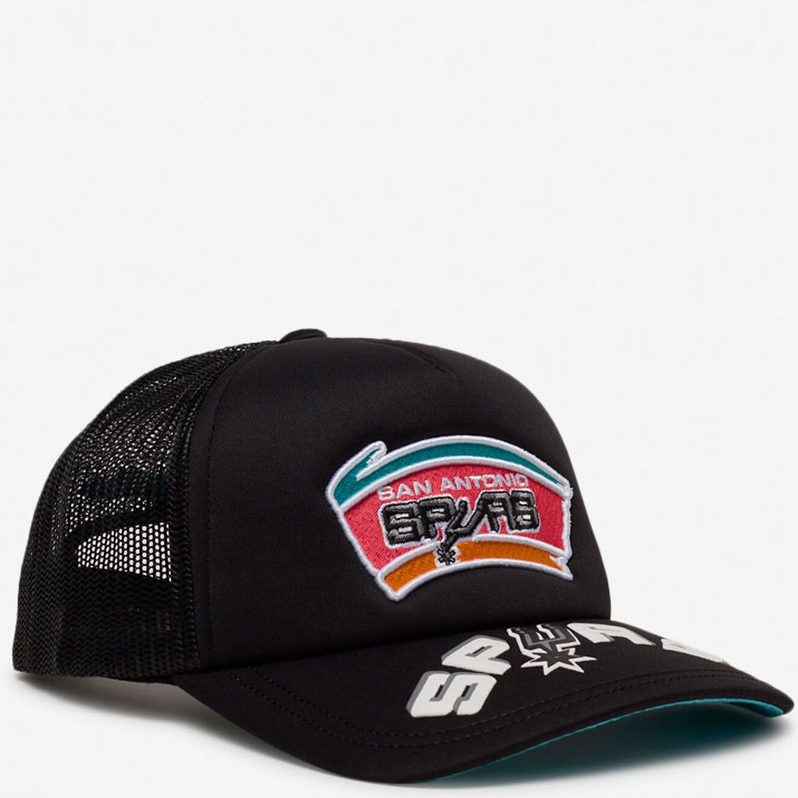 Mens Mitchell & Ness NBA PUFF THE MAGIC TRUCKER HWC SPURS