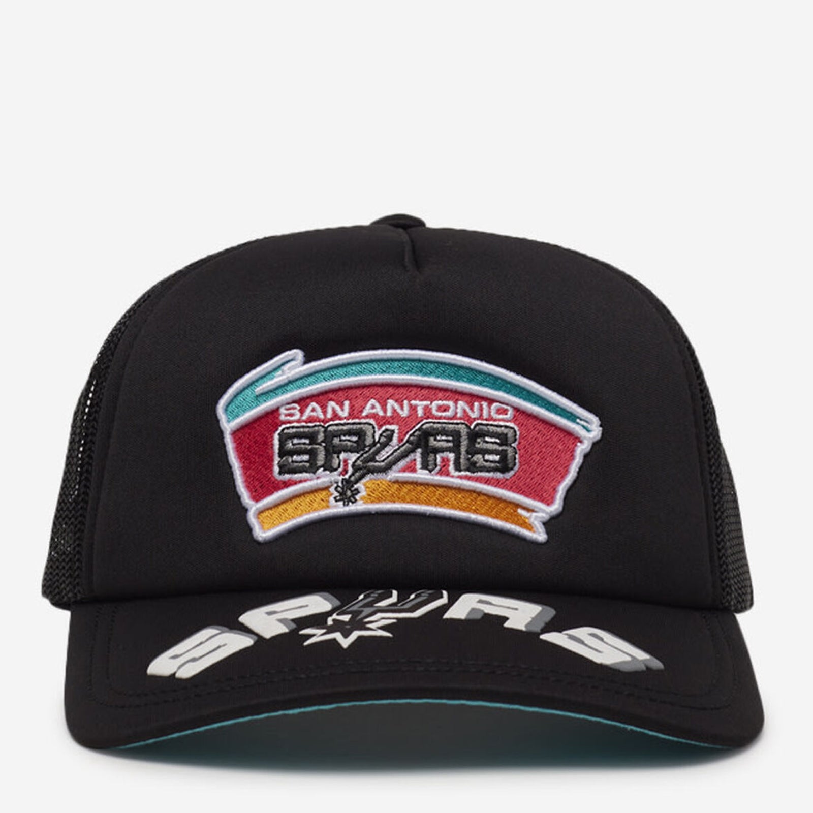 Mens Mitchell & Ness NBA PUFF THE MAGIC TRUCKER HWC SPURS
