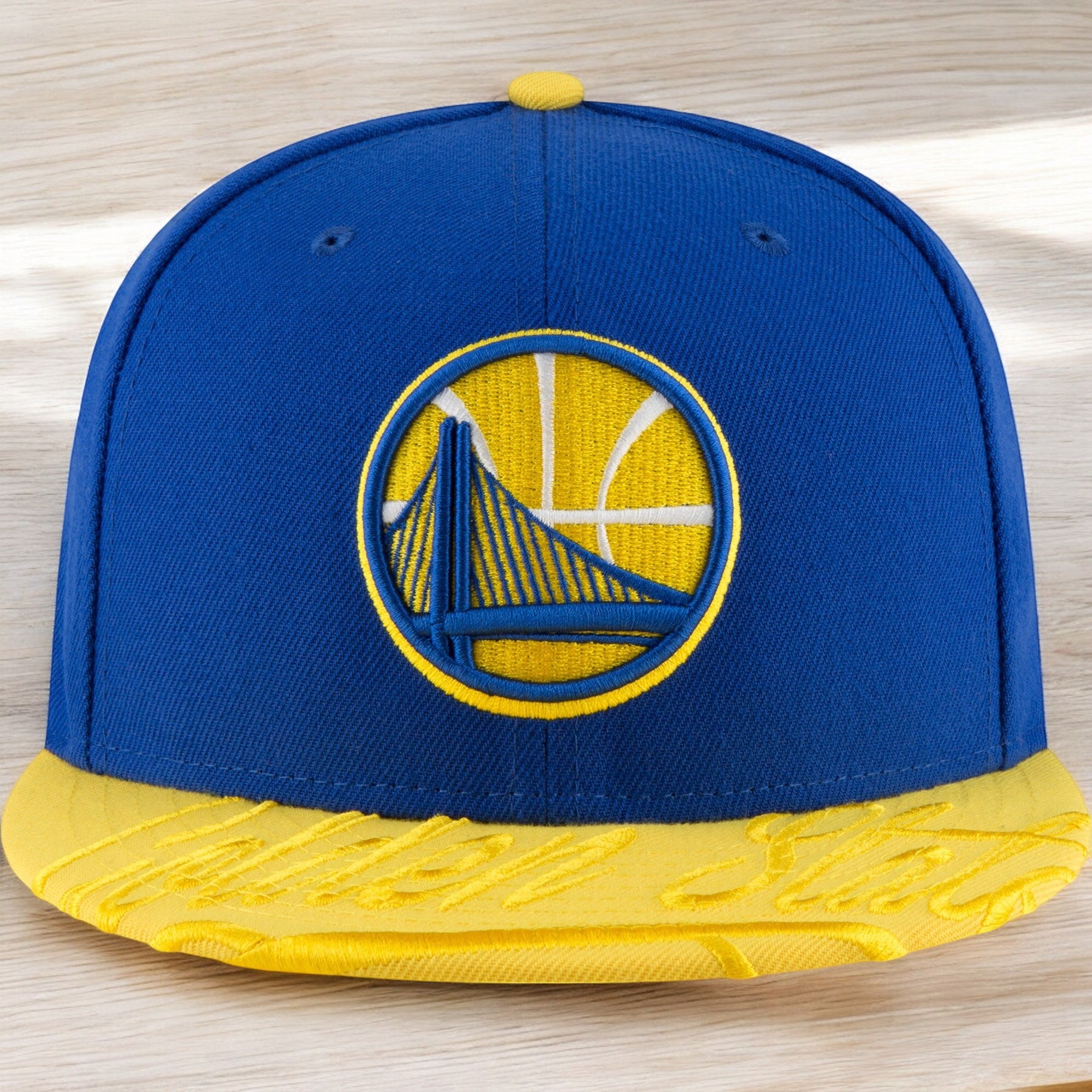 [80632654] Mens New Era NBA Golden State Warriors Visor Script 59Fifty Fitted