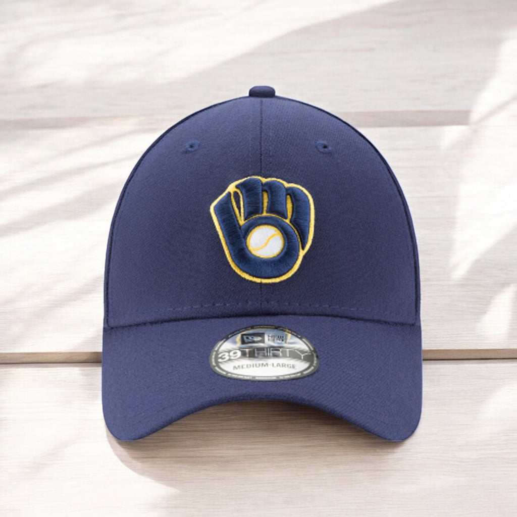[11278957] Mens New Era MLB 39Thirty Flex Fit Cap - Milwaukee Brewers