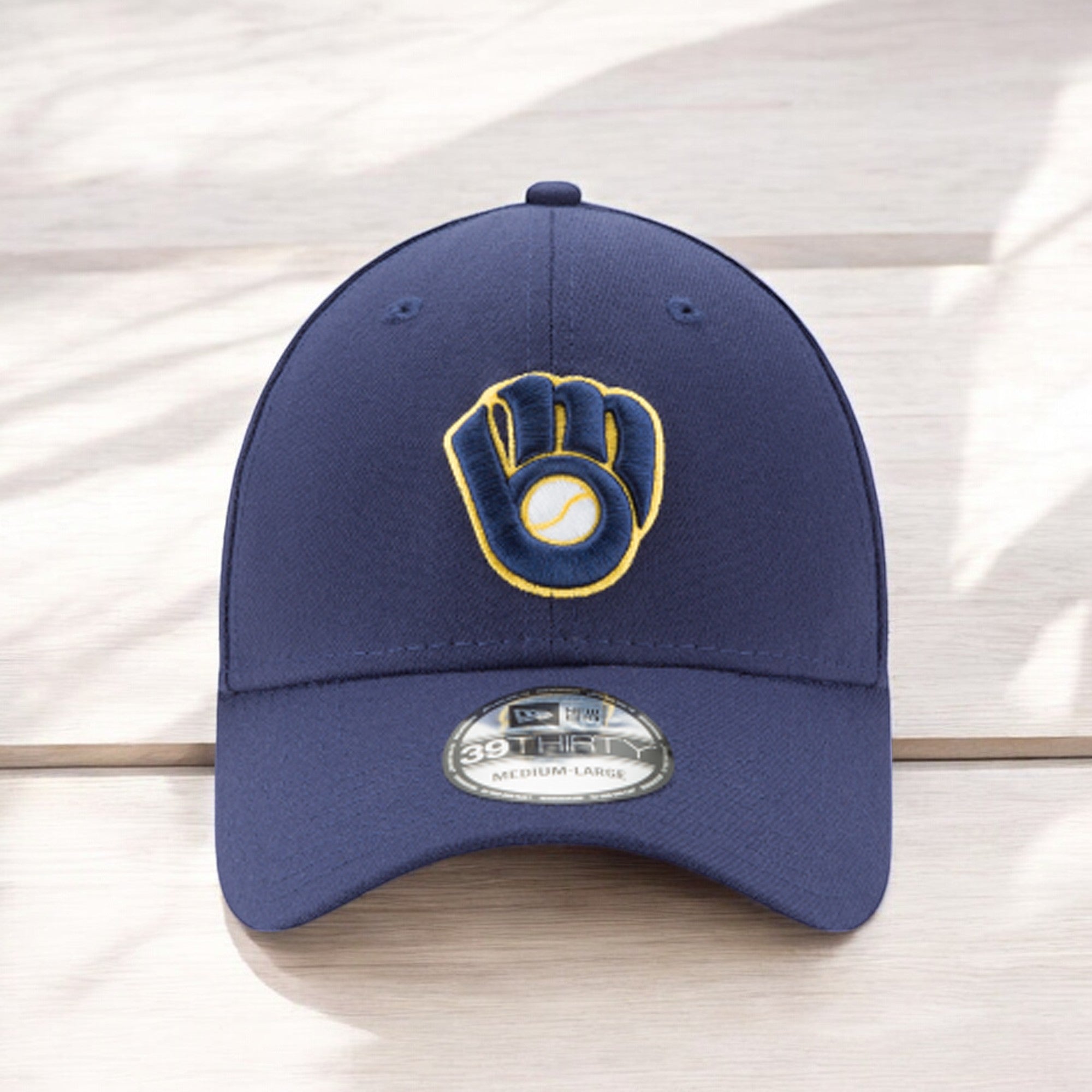 [11278957] Mens New Era MLB 39Thirty Flex Fit Cap - Milwaukee Brewers