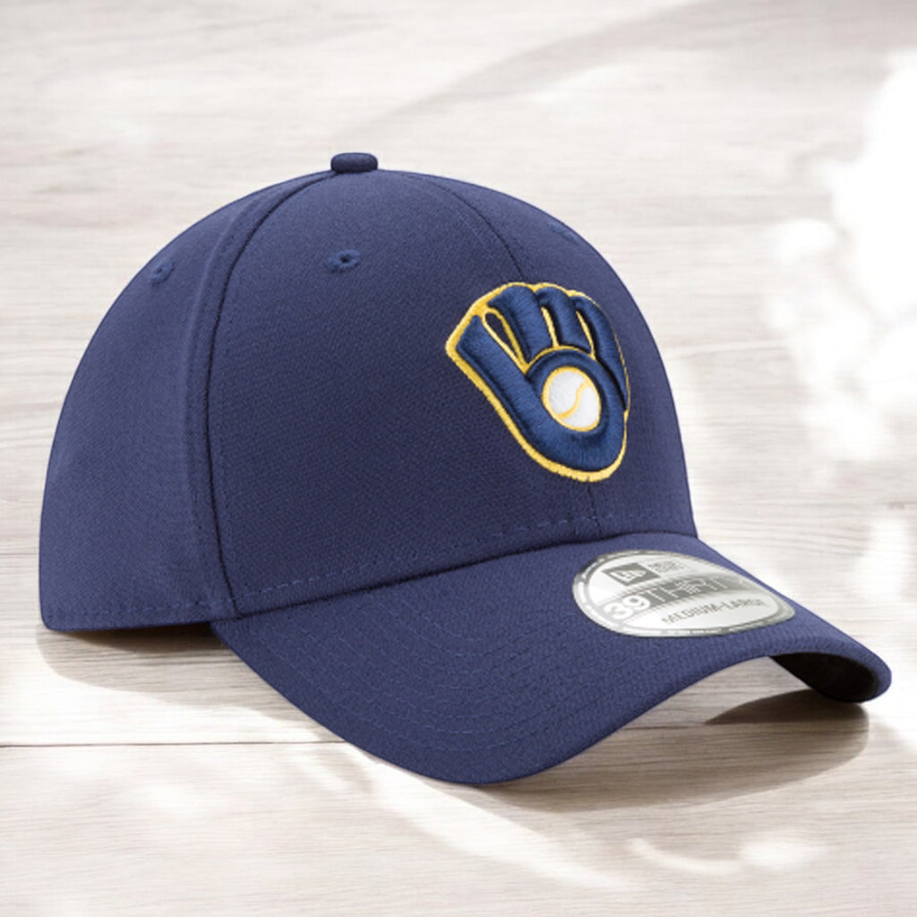 [11278957] Mens New Era MLB 39Thirty Flex Fit Cap - Milwaukee Brewers