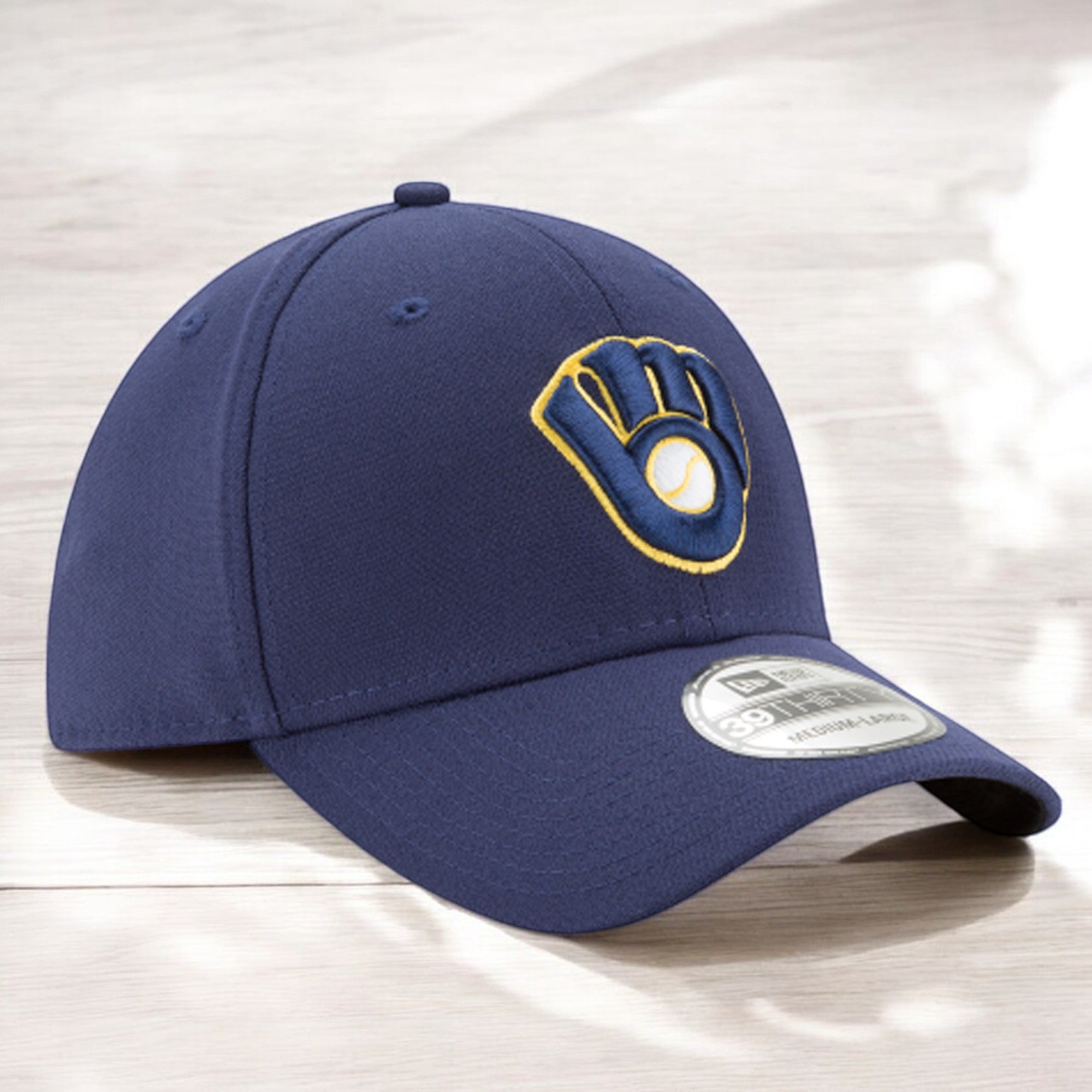 [11278957] Mens New Era MLB 39Thirty Flex Fit Cap - Milwaukee Brewers