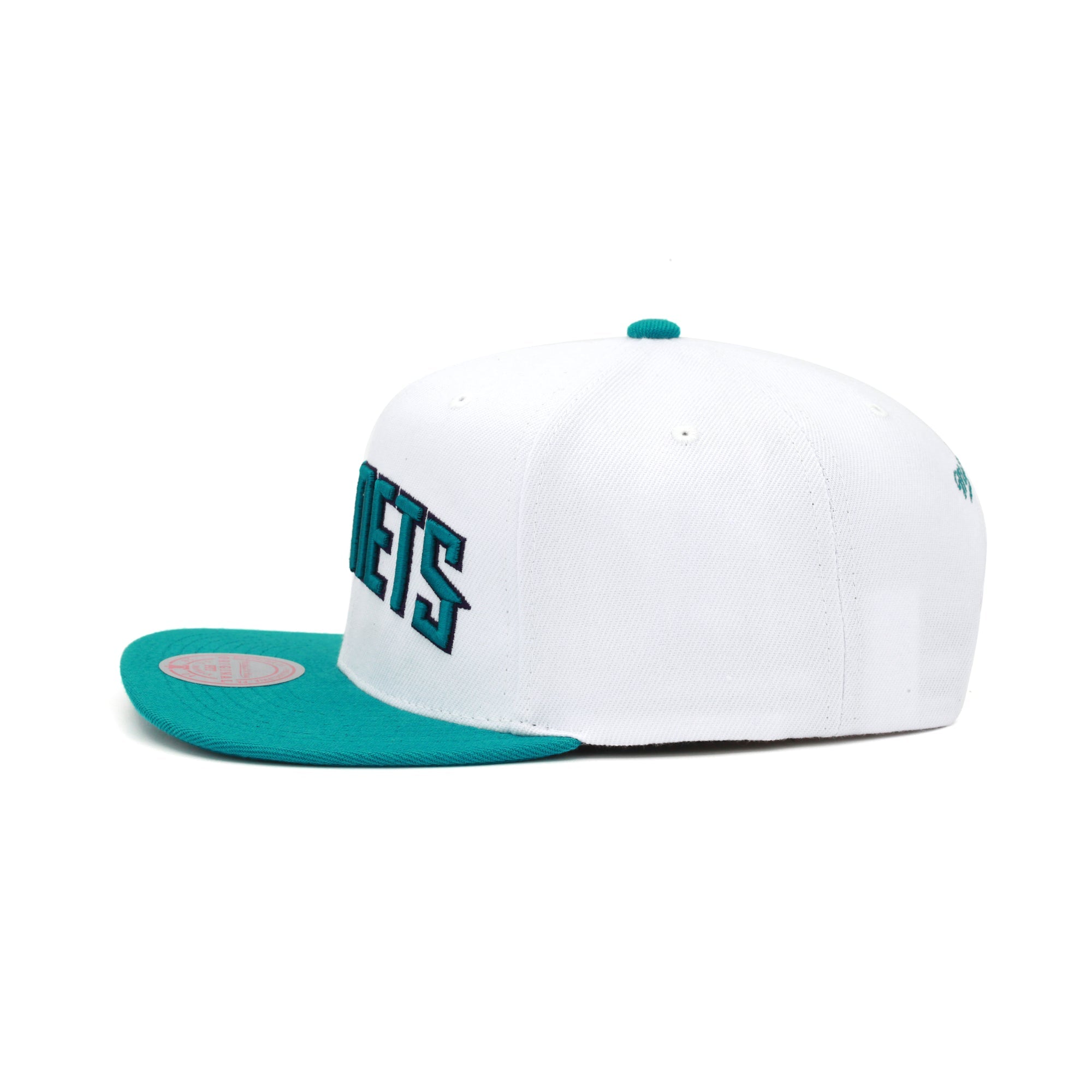 MENS MITCHELL & NESS NBA CORE BASIC SNAPBACK HORNETS - WHITE-BLUE