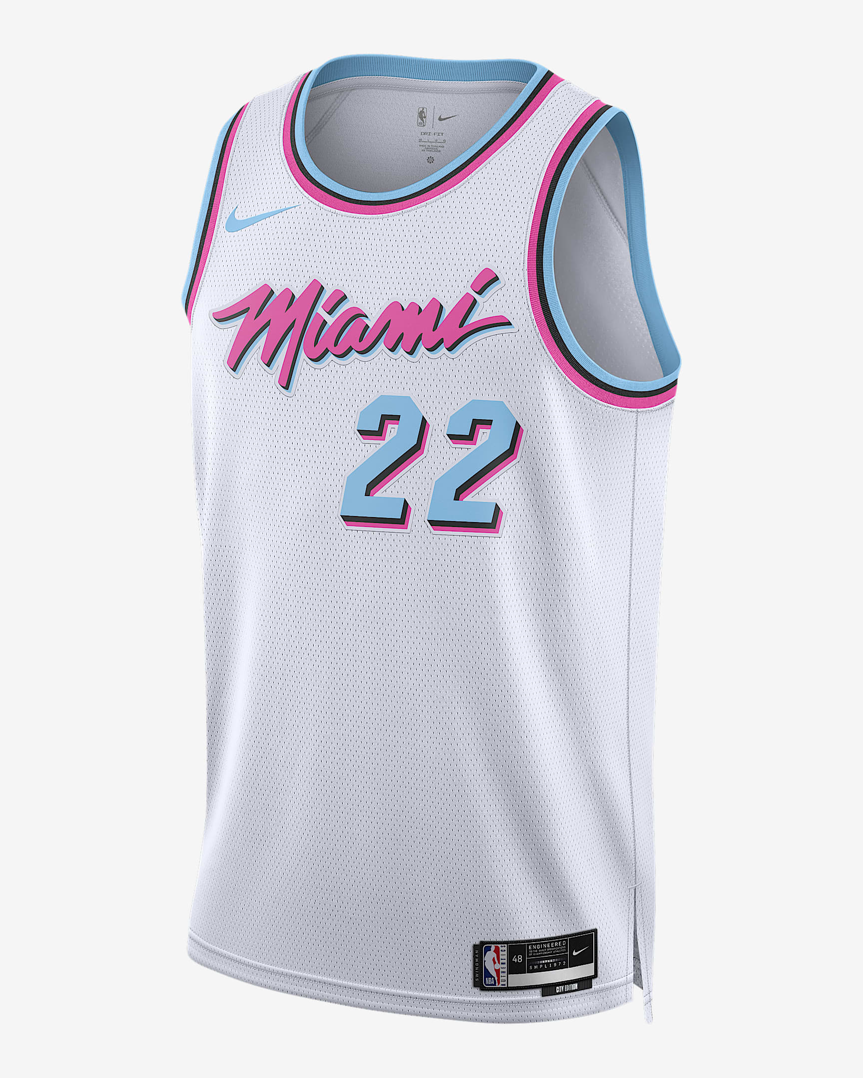 [HJ6706-100] MENS NIKE NBA HEAT '22 BUTLER' 24/25 CITY EDITION SWINGMAN JERSEY