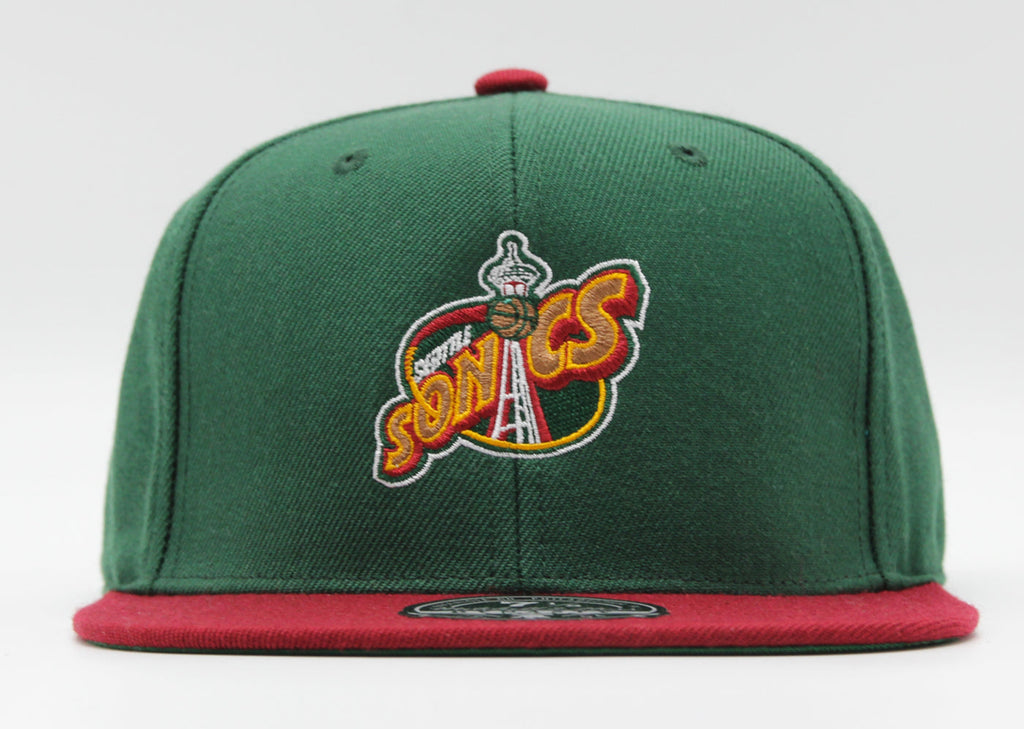MENS MITCHELL & NESS NBA TEAM 2 TONE 2.0 FITTED HWC SUPERSONICS