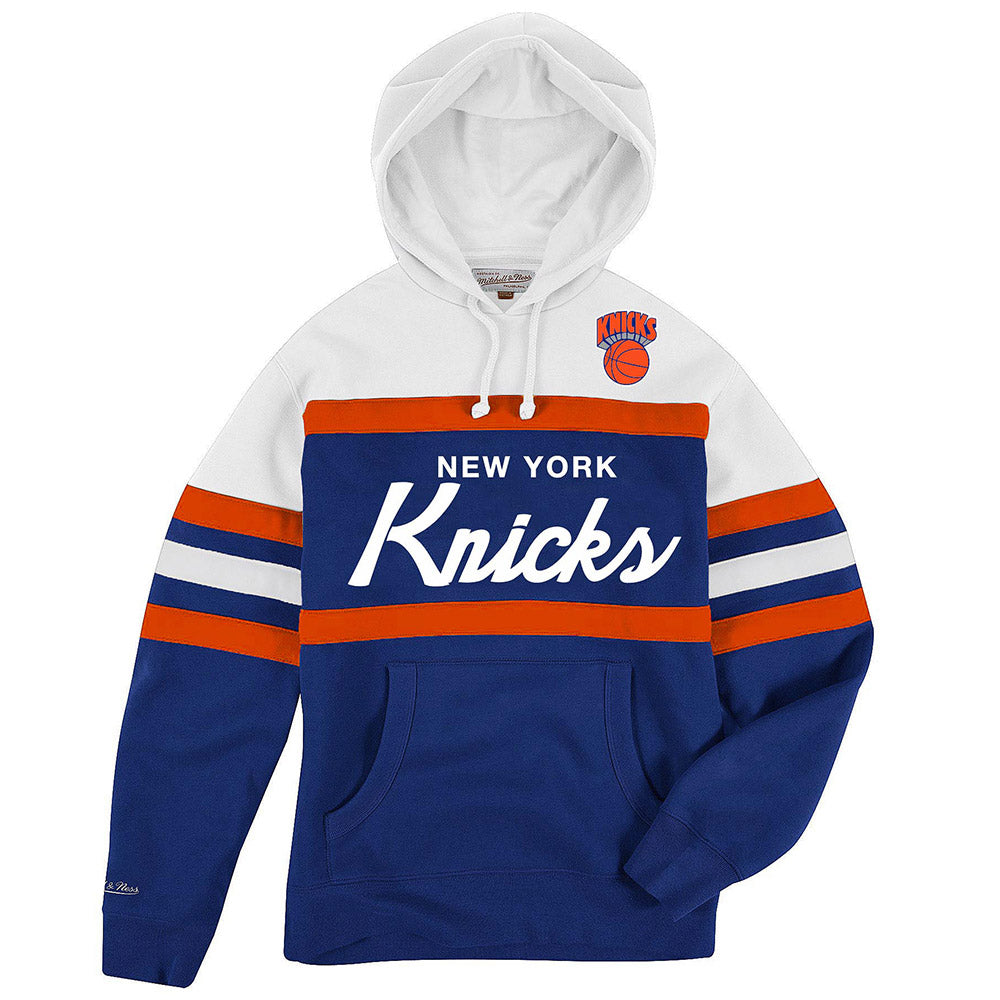 [FPHD6293-NYKYYPPPNYWH] MENS MITCHELL & NESS HEAD COACH HOODIE KNICKS