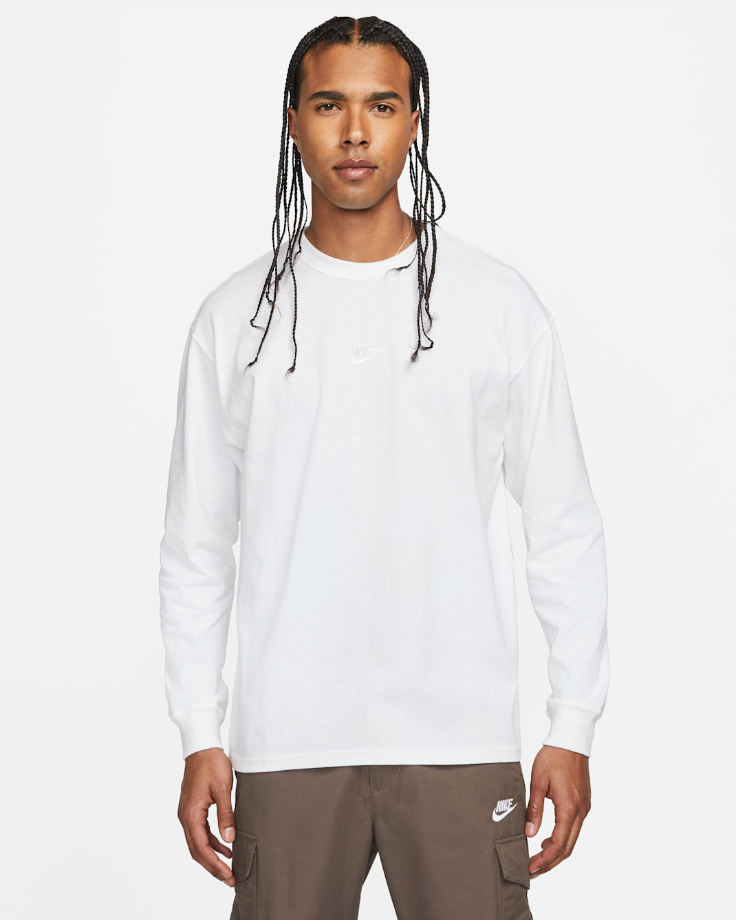 [DO7390-100] MENS NIKE PREMIUM ESSENTIALS LONG SLEEVE T-SHIRT