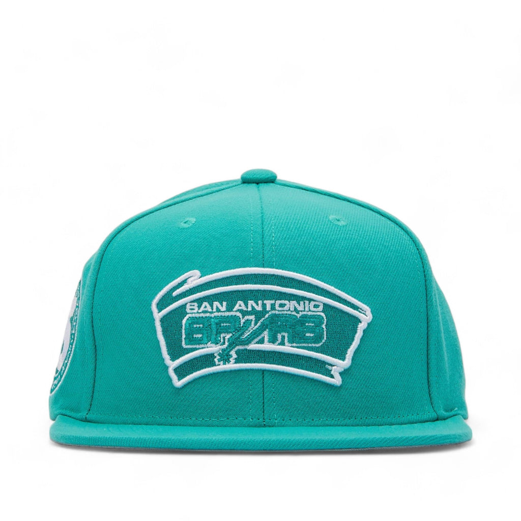 MENS MITCHELL & NESS NBA BACK TO BASICS SNAPBACK HWC SPURS - TEAL