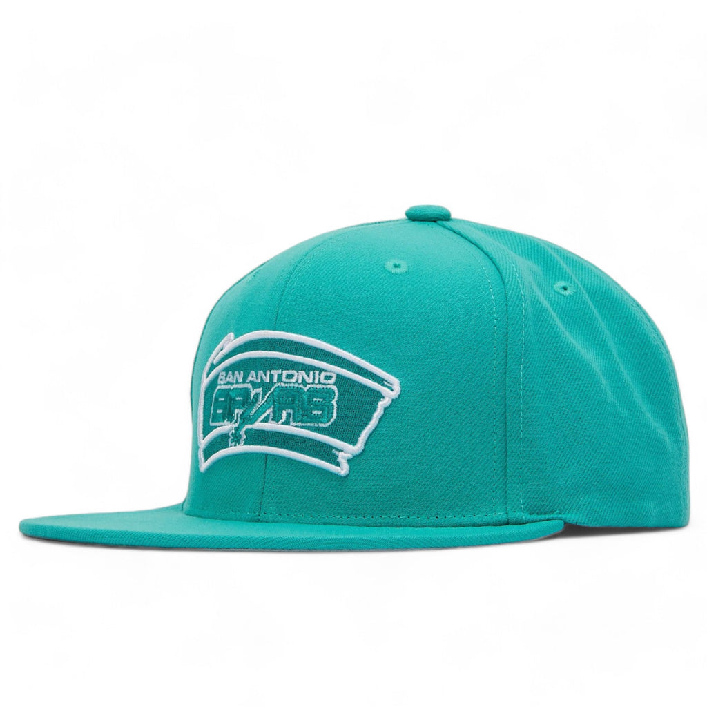 MENS MITCHELL & NESS NBA BACK TO BASICS SNAPBACK HWC SPURS - TEAL