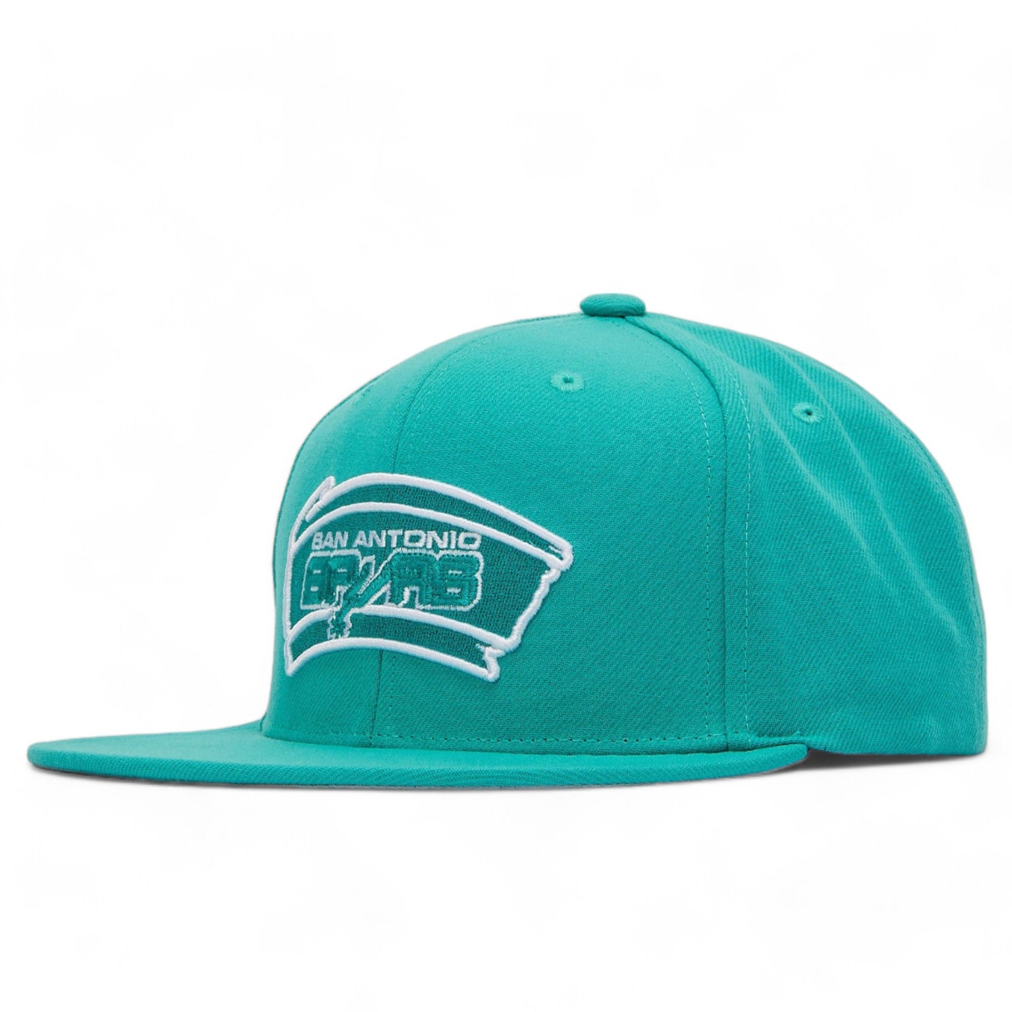 MENS MITCHELL & NESS NBA BACK TO BASICS SNAPBACK HWC SPURS - TEAL
