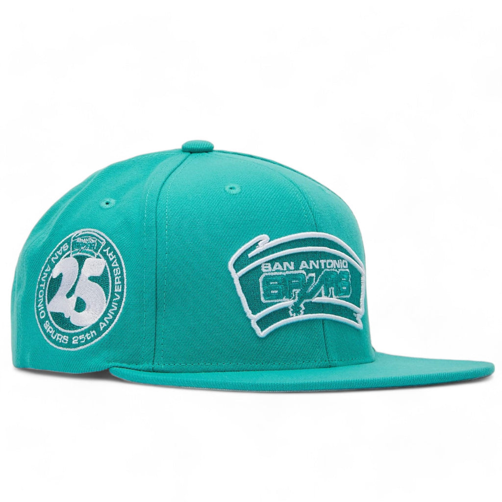 MENS MITCHELL & NESS NBA BACK TO BASICS SNAPBACK HWC SPURS - TEAL