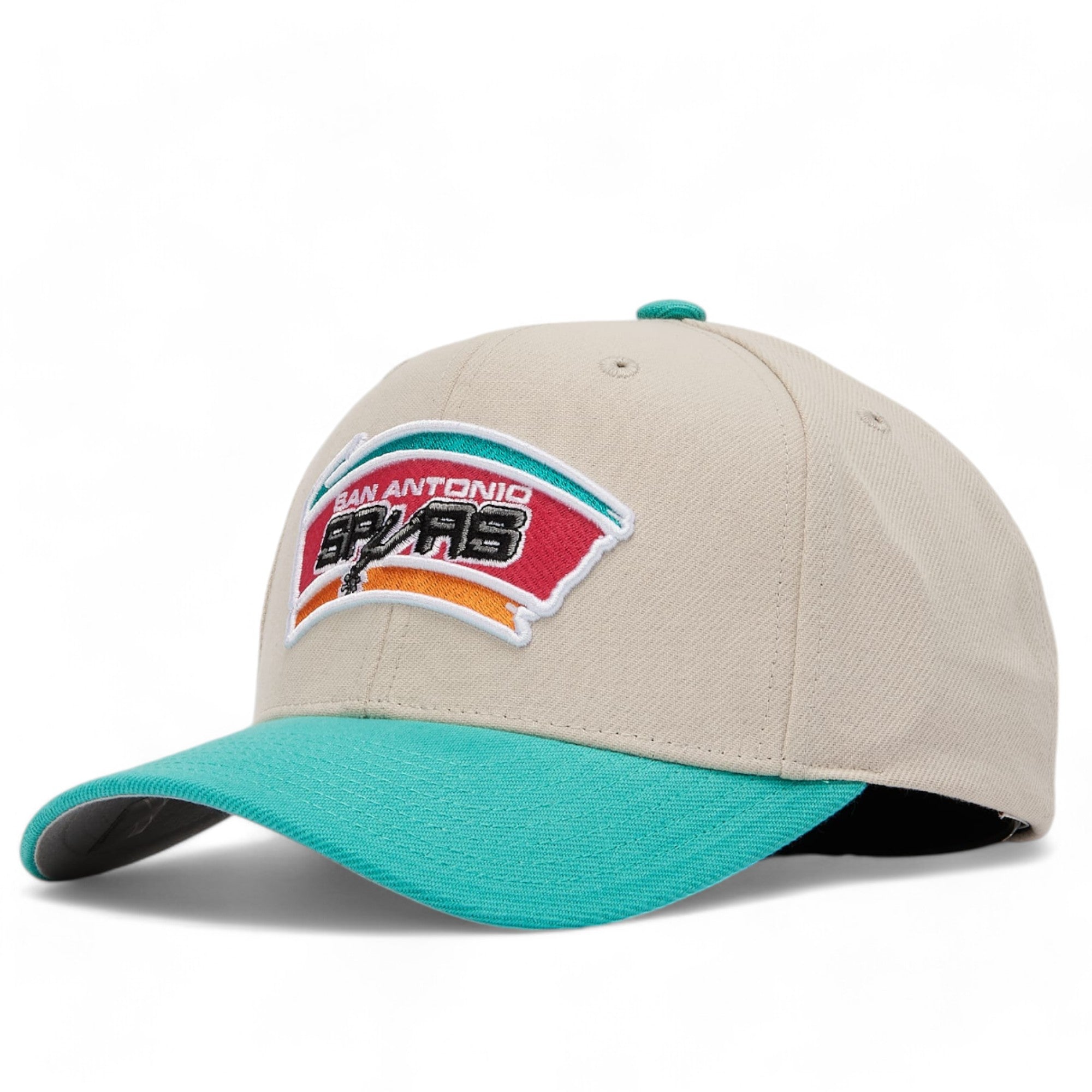 MENS MITCHELL & NESS NBA GAME ON PRO SNAPBACK HWC SPURS - OFF WHITE