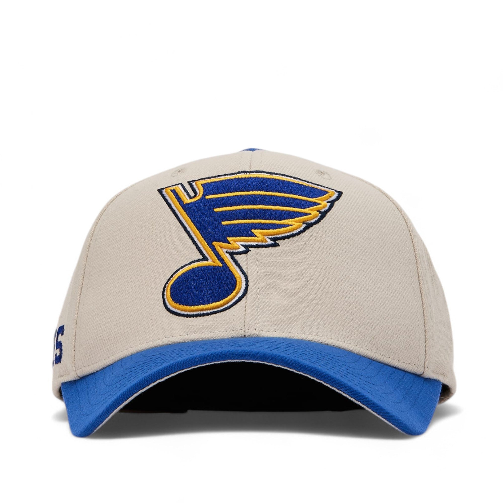 MENS MITCHELL & NESS NHL GAME ON PRO SNAPBACK BLUES - OFF WHITE