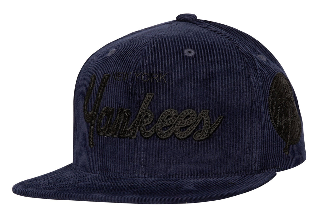 [HS9740-NYYNAVY] MENS MITCHELL & NESS MLB CORD SNAPBACK YANKEES