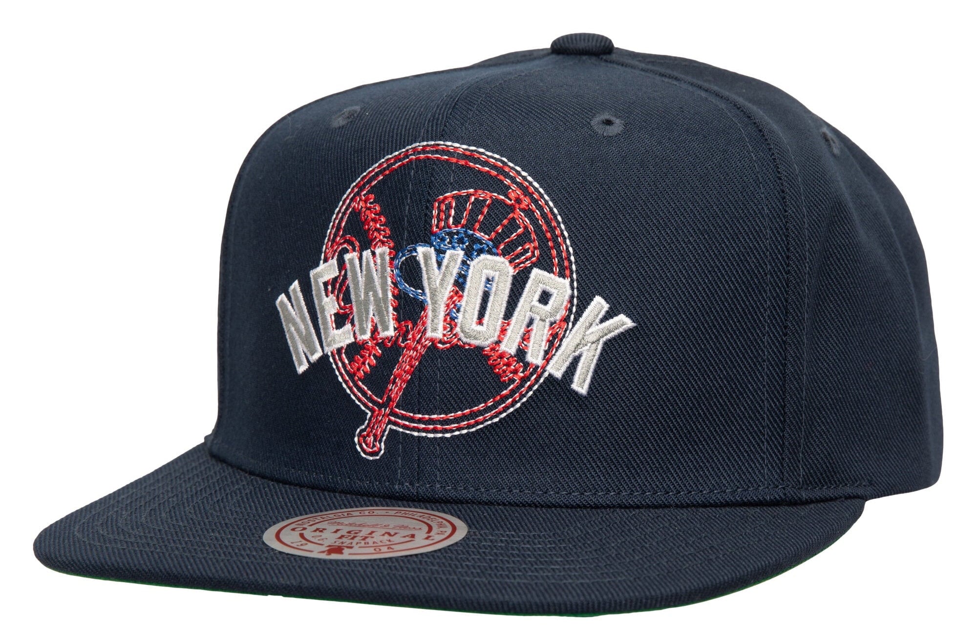 [HS9641-NYYNAVY] MENS MITCHELL & NESS MLB DOUBLE UP SNAPBACK YANKEES