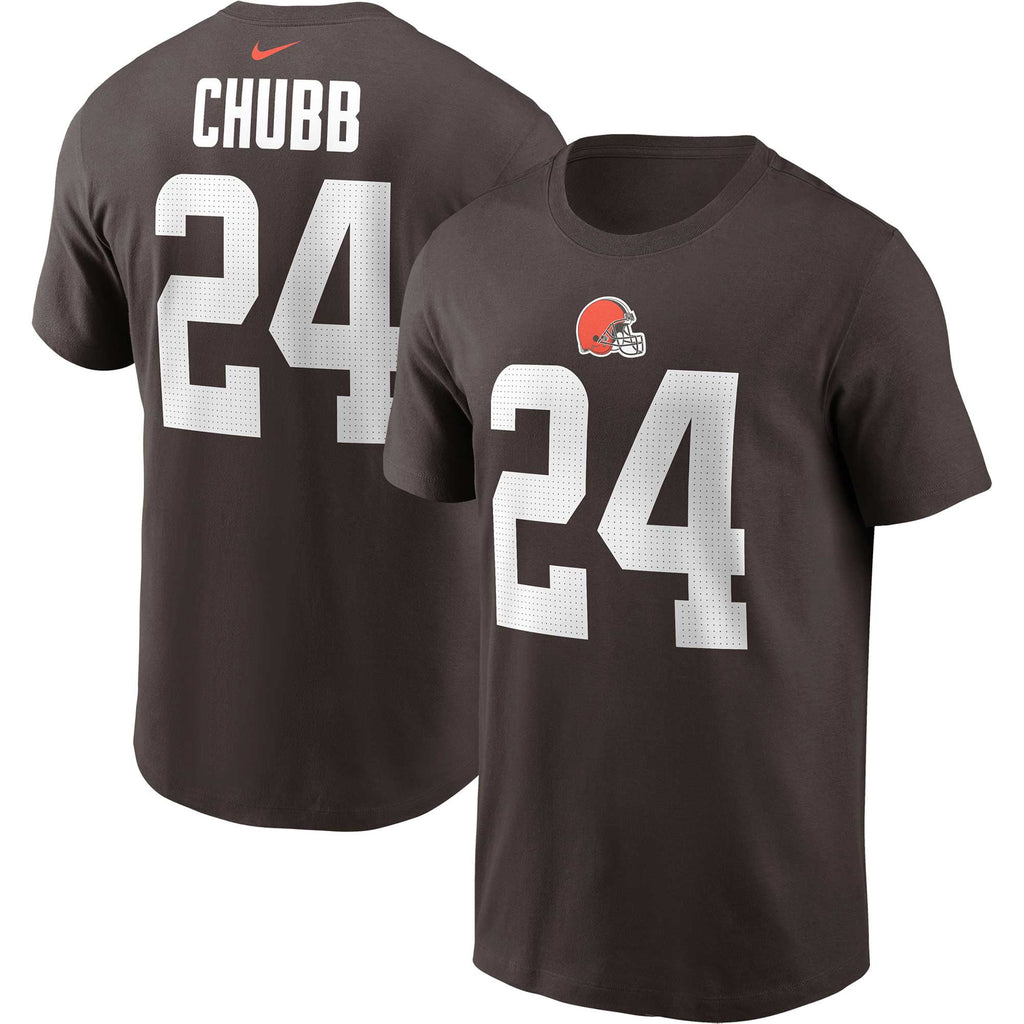[N199-2DI-9IF-DUW] MENS NIKE NICK CHUBB CLEVELAND BROWNS PLAYER N&N T-SHIRT
