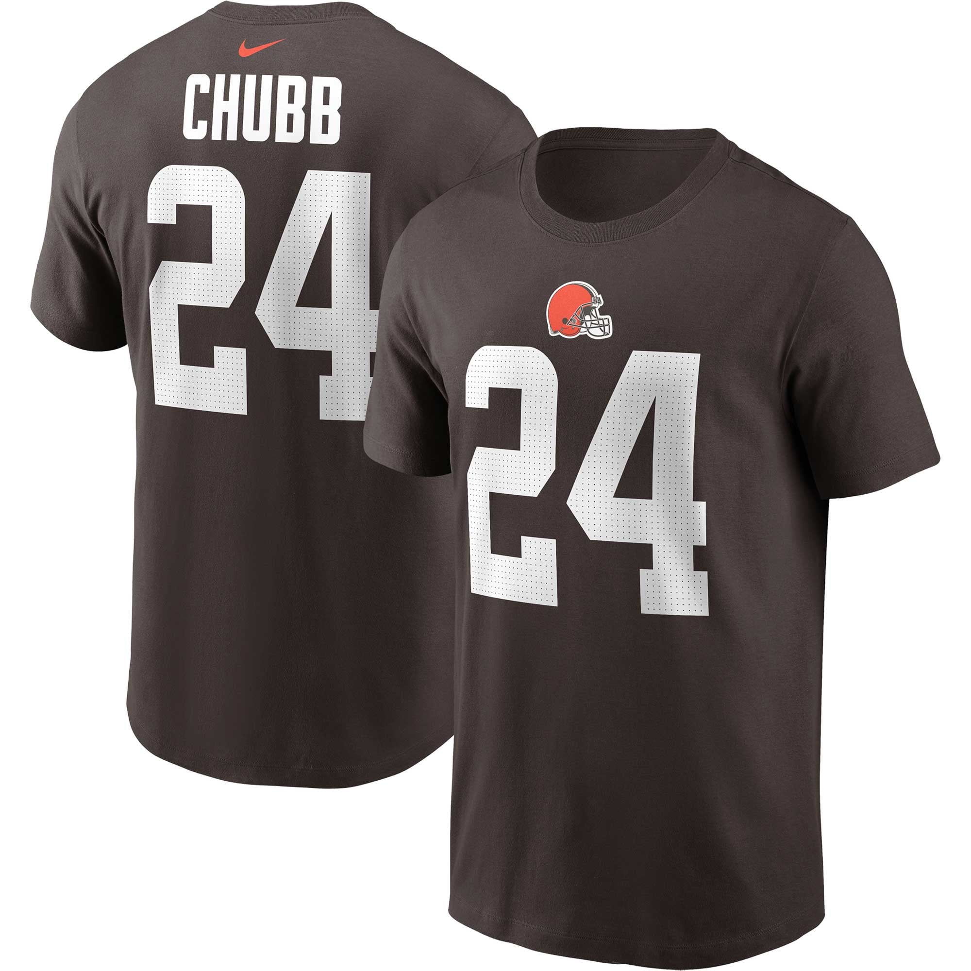 [N199-2DI-9IF-DUW] MENS NIKE NICK CHUBB CLEVELAND BROWNS PLAYER N&N T-SHIRT