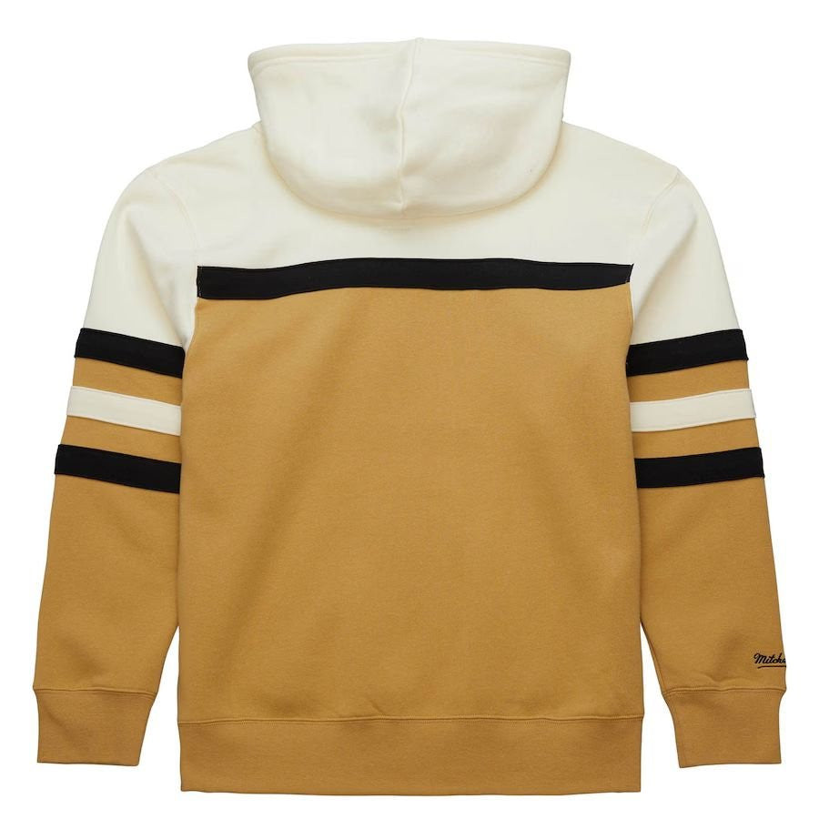 [TH6293-LALTNCR] MENS MITCHELL & NESS HEAD COACH HOODIE LAKERS