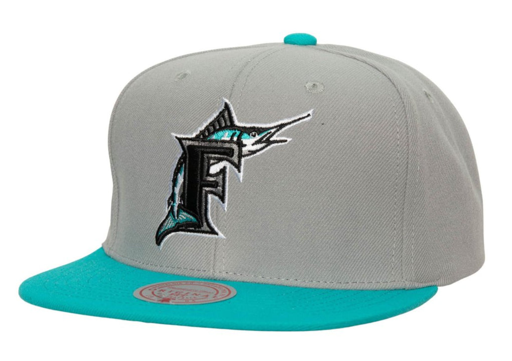 MENS MITCHELL & NESS MLB AWAY SNAPBACK COOP MARLINS