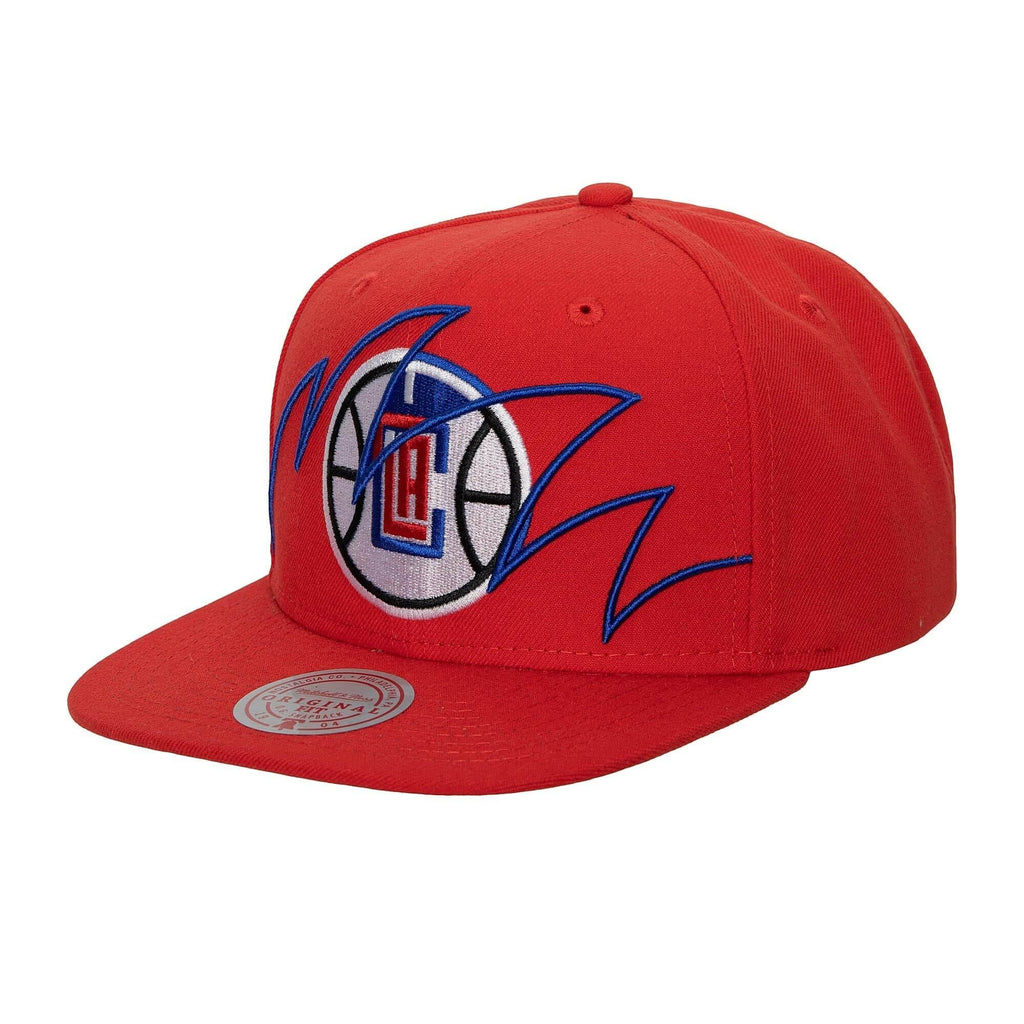MENS MITCHELL & NESS NBA SHARK BITE SNAPBACK NBA CLIPPERS - RED