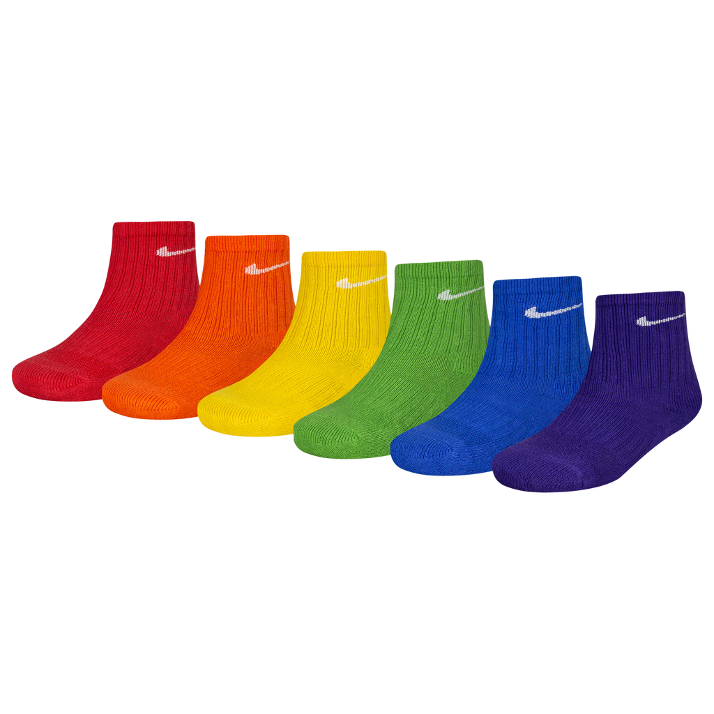 [UN0018-E69] PRESCHOOL NIKE PERFORMANCE BASIC ANKLE SOCKS 6 PACK