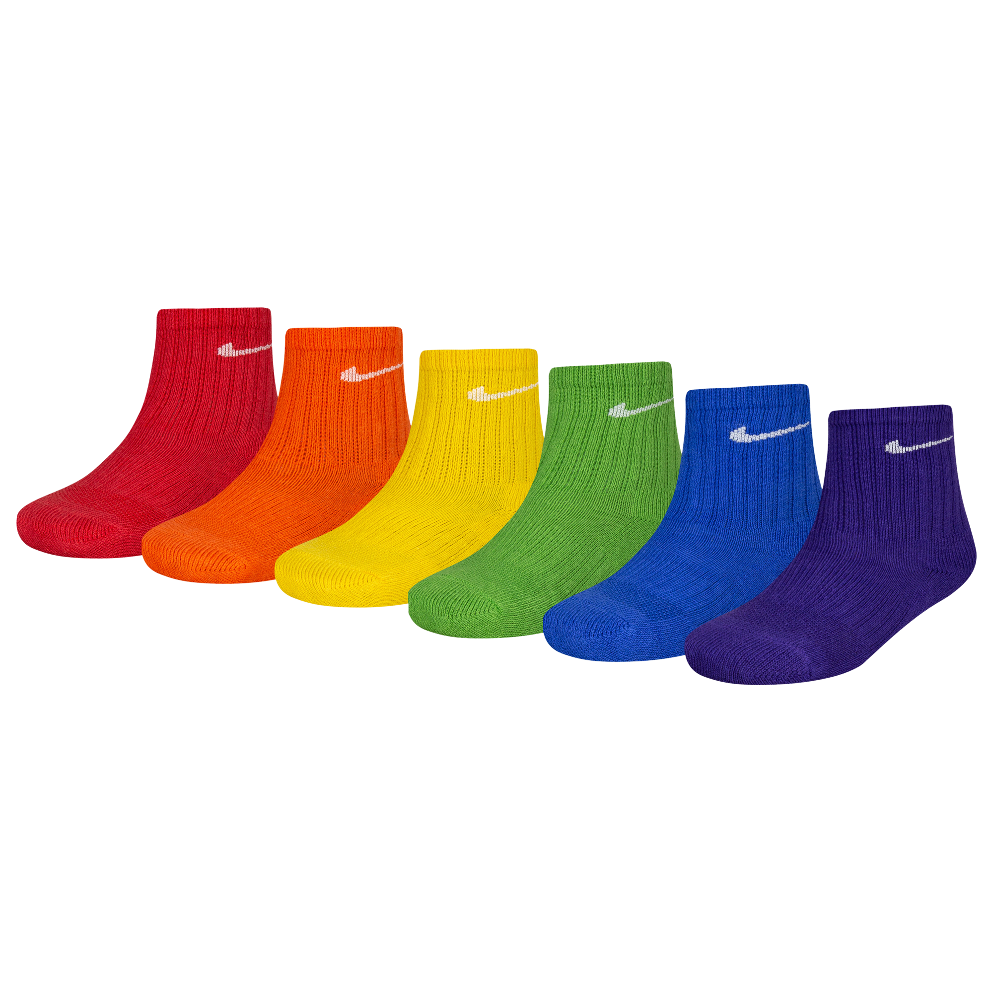 [UN0018-E69] PRESCHOOL NIKE PERFORMANCE BASIC ANKLE SOCKS 6 PACK