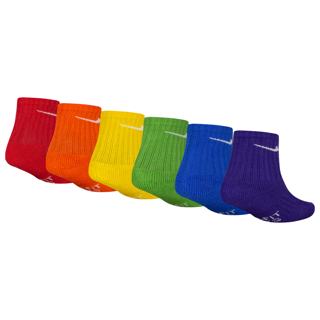 [UN0018-E69] PRESCHOOL NIKE PERFORMANCE BASIC ANKLE SOCKS 6 PACK