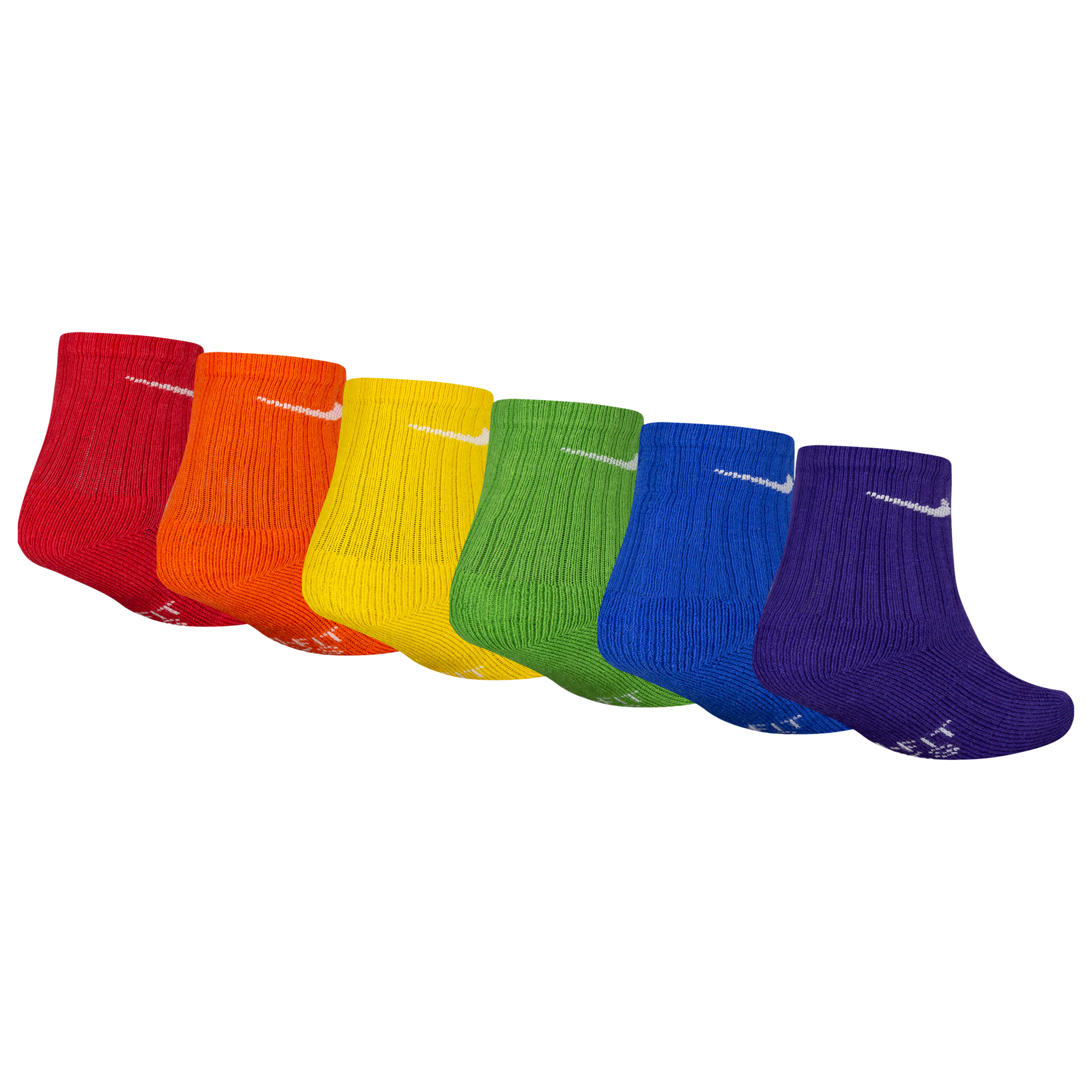 [UN0018-E69] PRESCHOOL NIKE PERFORMANCE BASIC ANKLE SOCKS 6 PACK
