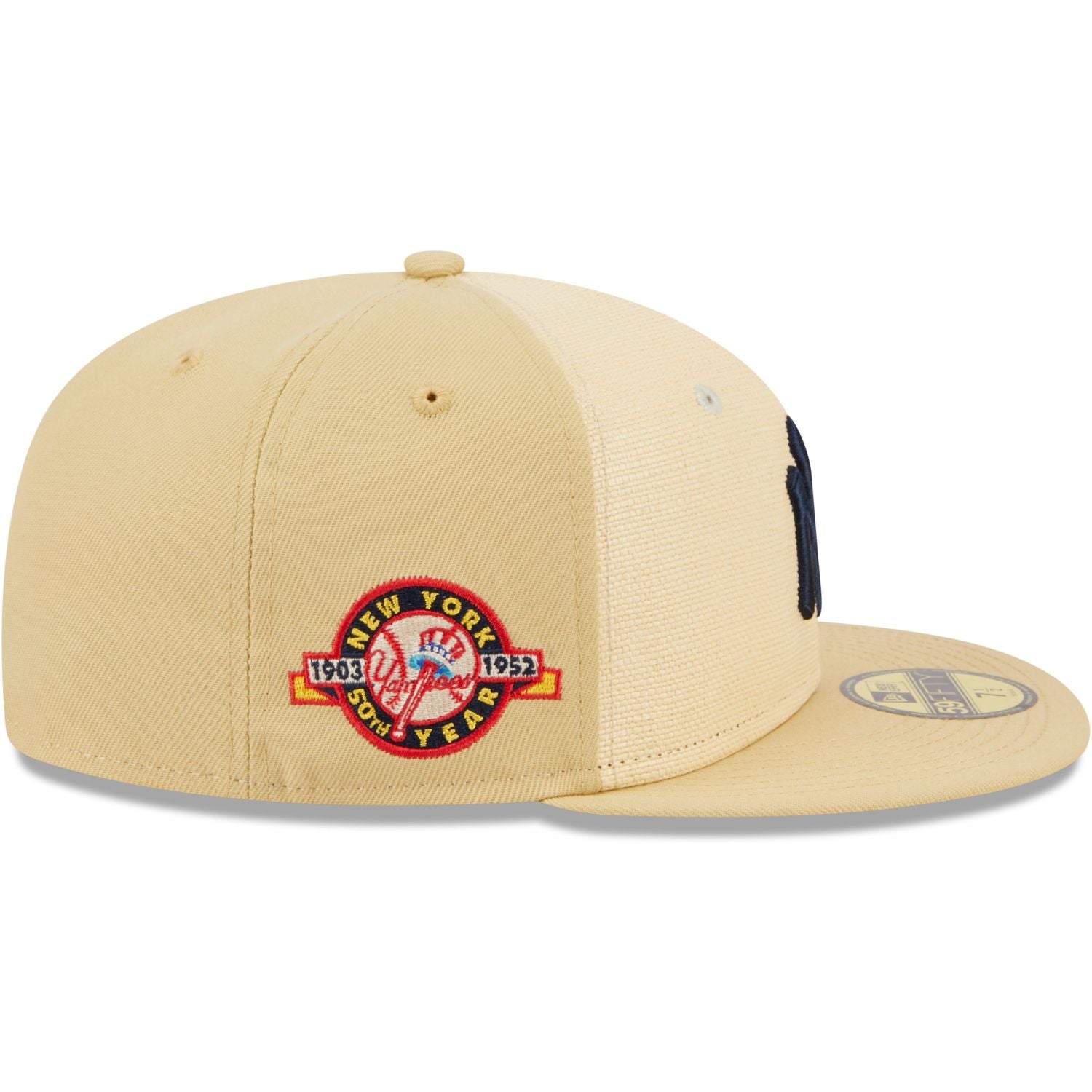 [60417748] MENS NEW ERA MLB NY YANKEES 5950 RAFFIA FRONT FITTED - BEIGE