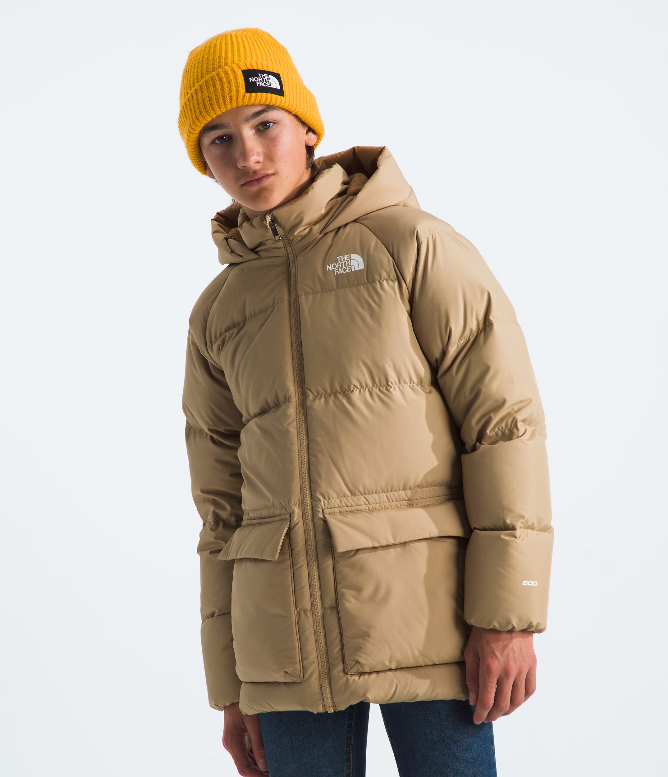 [NF0A88UWLK5] YOUTH THE NORTH FACE DOWN FLEECE-LINED SHORT PARKA