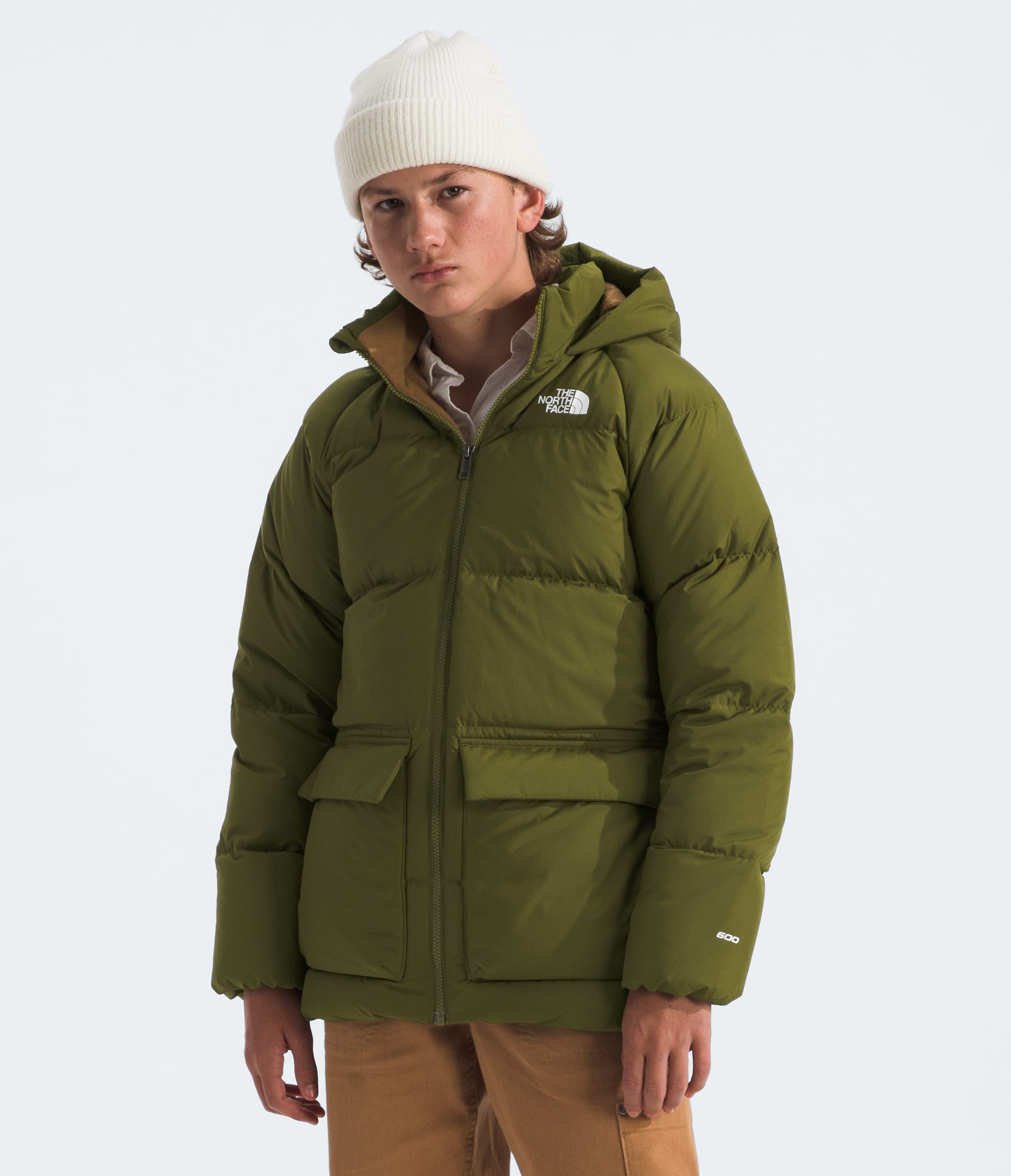 [NF0A88UWPIB] YOUTH THE NORTH FACE DOWN FLEECE-LINED SHORT PARKA