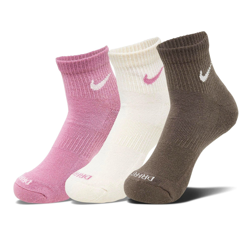 [SX6890-936] MENS NIKE 3 PACK DRI-FIT PLUS QUARTER SOCKS