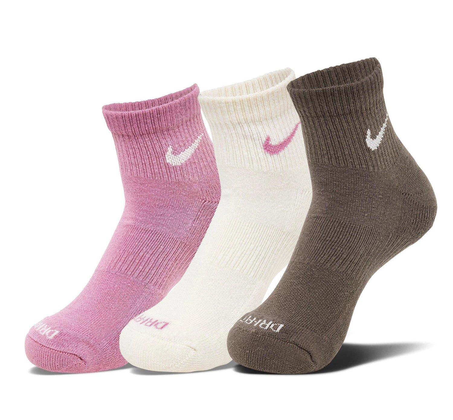 [SX6890-936] MENS NIKE 3 PACK DRI-FIT PLUS QUARTER SOCKS