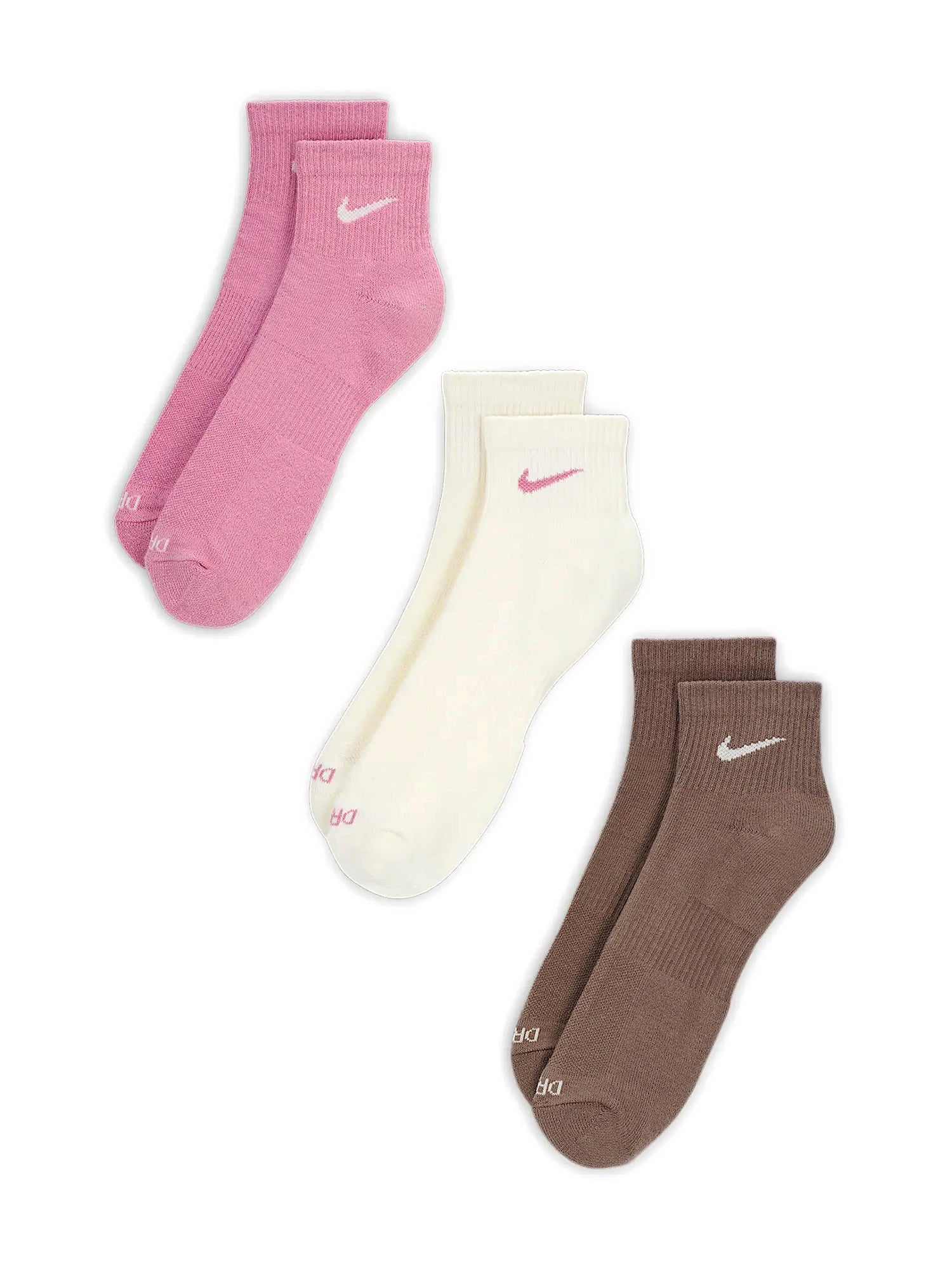 [SX6890-936] MENS NIKE 3 PACK DRI-FIT PLUS QUARTER SOCKS