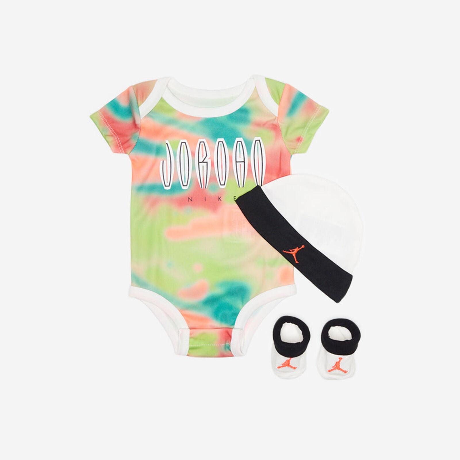 [NJ0538-H07] Baby Air Jordan Bodysuit, Hat and Booties 3-PC Box Set