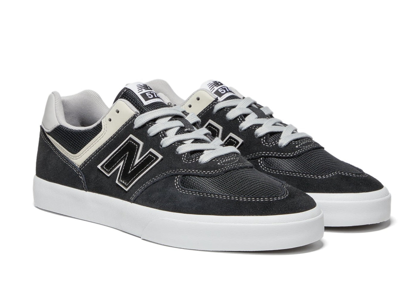 [NM574VCB] Mens New Balance NUMERIC 574 VULC 'BLACK GREY'