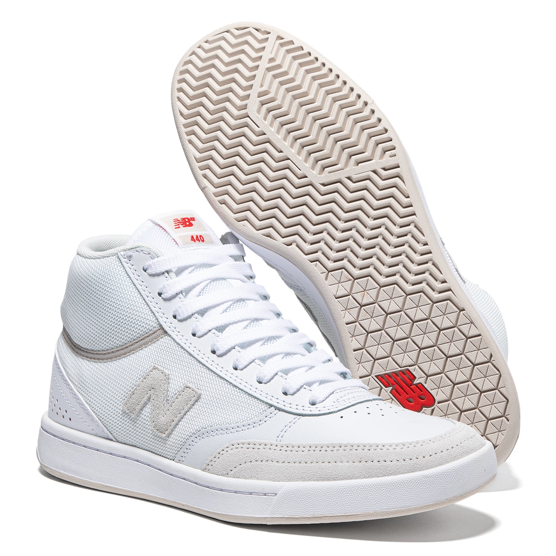 [NM440HPM] Mens New Balance NUMERIC 440 HIGH 'WHITE GREY'