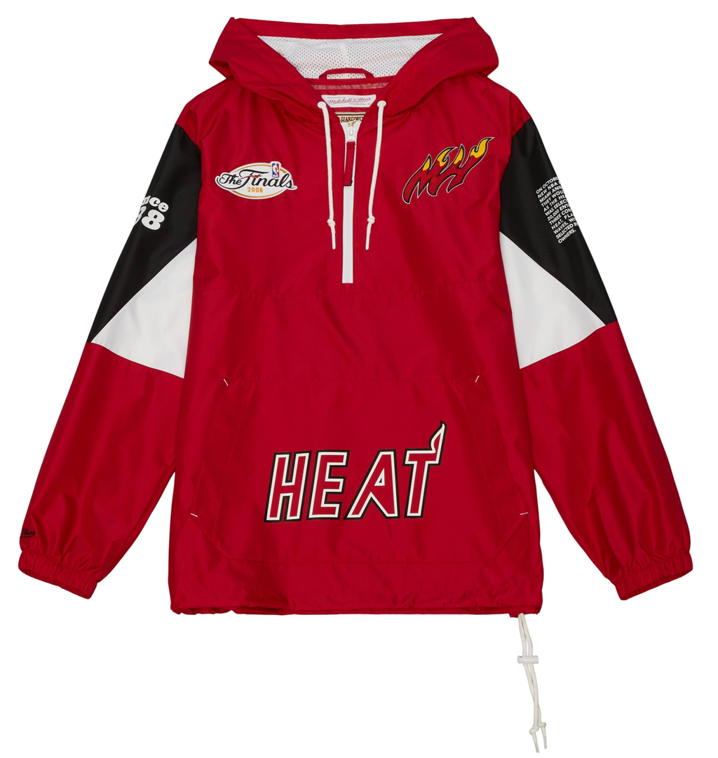 MENS MITCHELL & NESS NBA TEAM ORIGINS PULLOVER ANORAK HEAT
