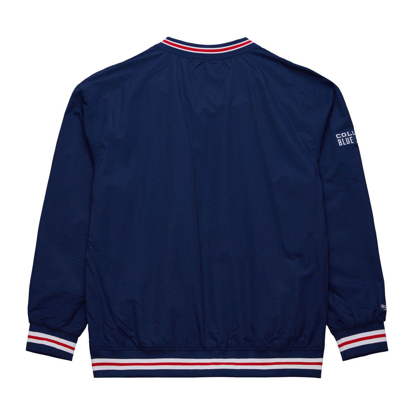 MENS MITCHELL & NESS NHL CLASSIC NYLON PULLOVER CURRENT LOGO BLUE JACKETS