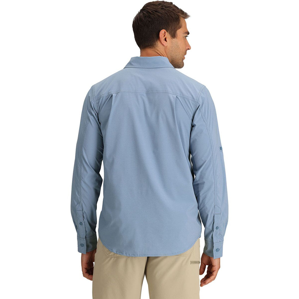MENS OUTDOOR RESEARCH WAY STATION LONG SLEEVE BUTTON UP UPF 30 SHIRT