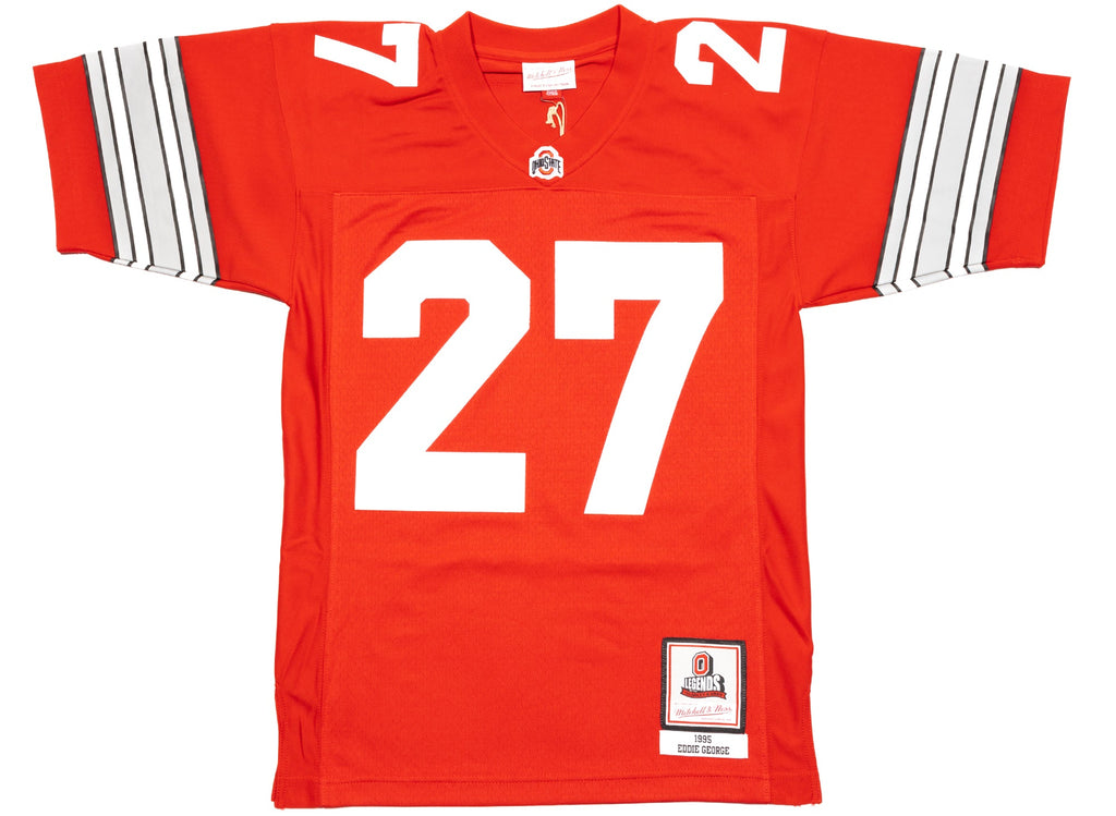 MENS MITCHELL & NESS NCAA DARK FOOTBALL JERSEY OHIO STATE 1995 EDDIE GEORGE