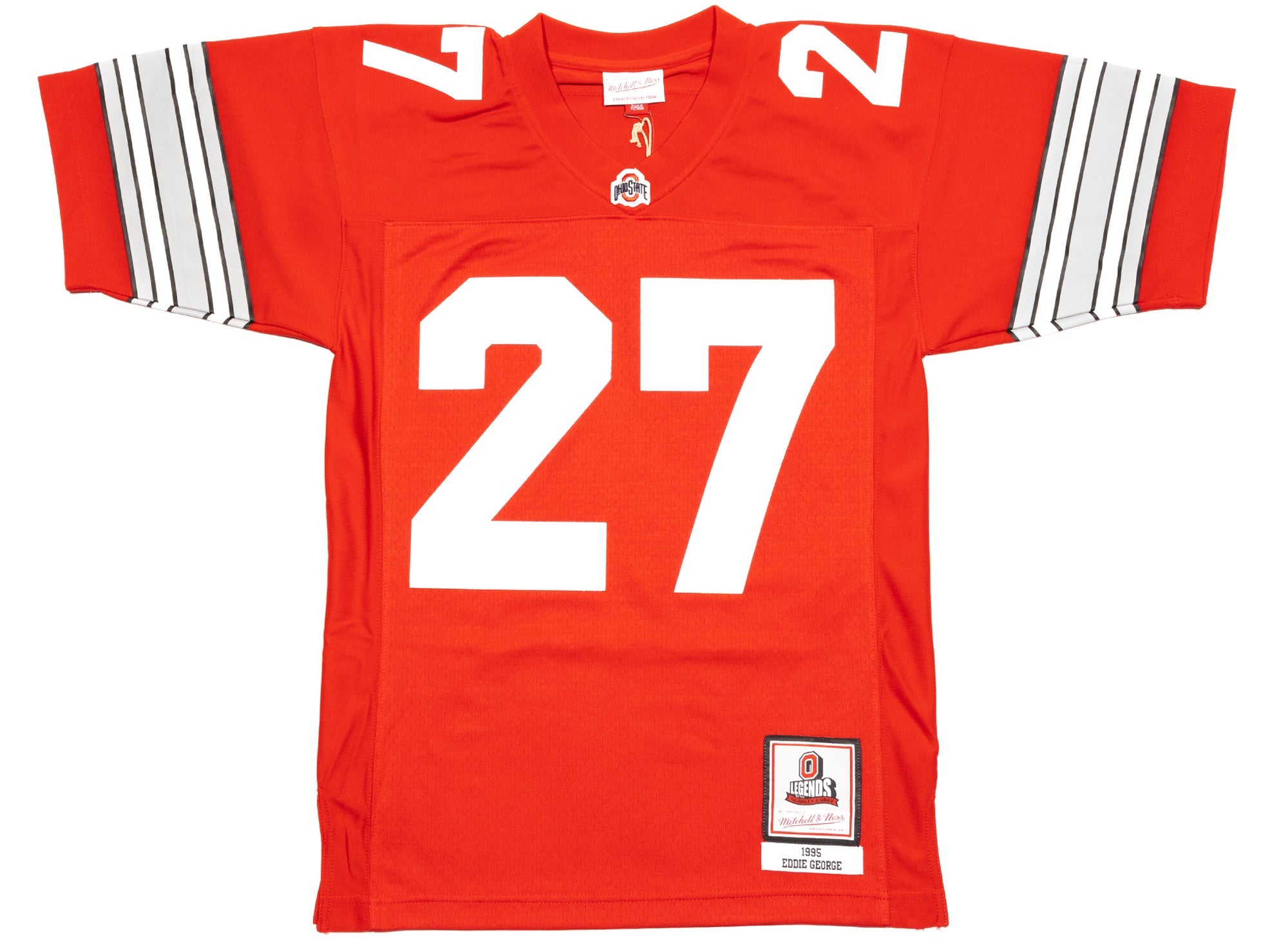 MENS MITCHELL & NESS NCAA DARK FOOTBALL JERSEY OHIO STATE 1995 EDDIE GEORGE