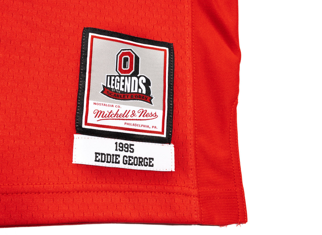 MENS MITCHELL & NESS NCAA DARK FOOTBALL JERSEY OHIO STATE 1995 EDDIE GEORGE