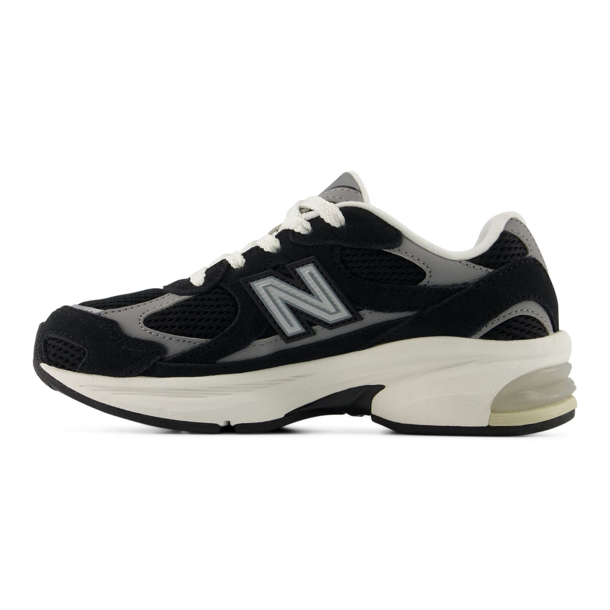 [P201062E] PRESCHOOL NEW BALANCE 2010 LACE 'BLACK SHADOW GREY' - 2