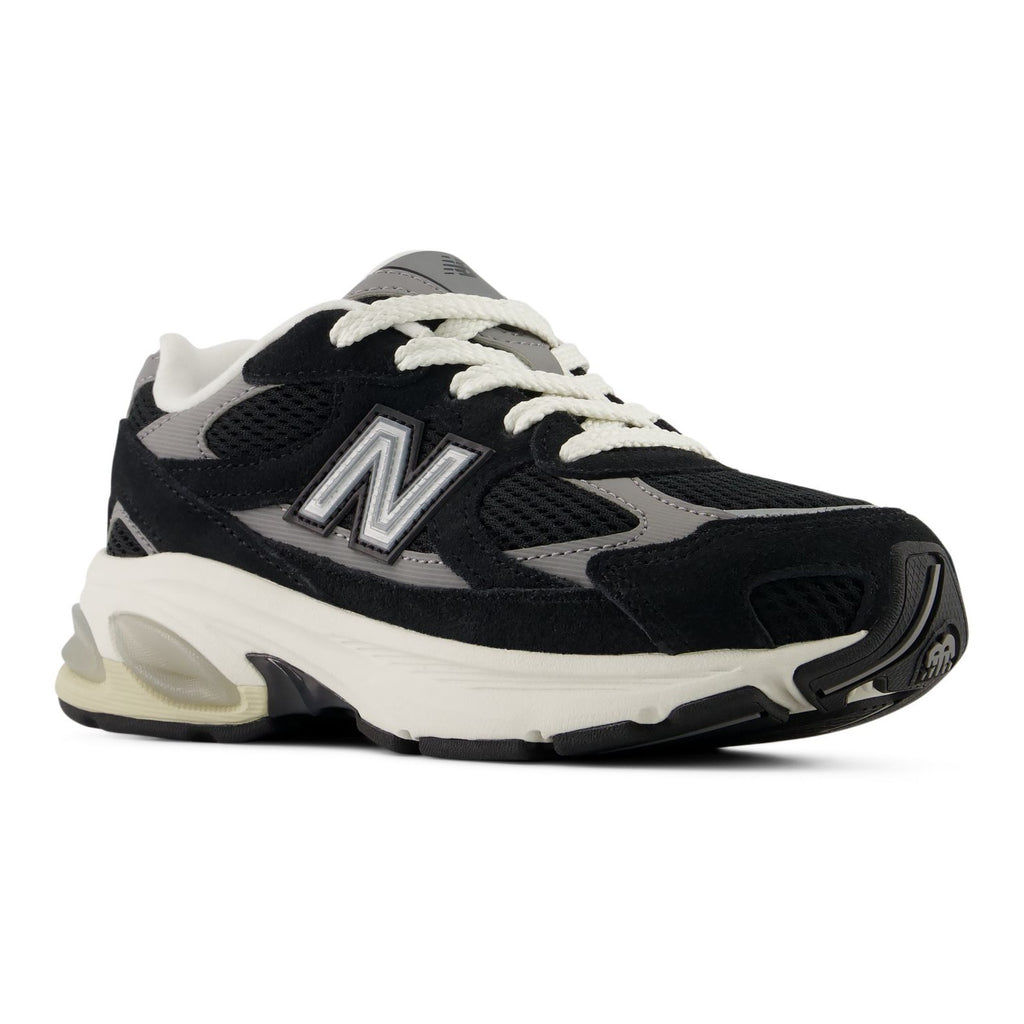 [P201062E] PRESCHOOL NEW BALANCE 2010 LACE 'BLACK SHADOW GREY' - 4