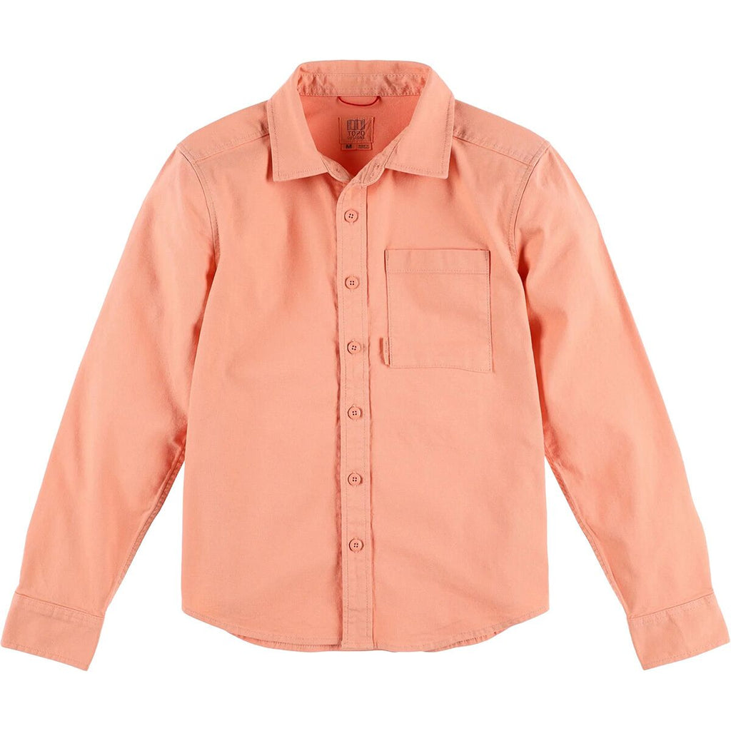 [1026-PEACH] WOMENS TOPO DESIGNS DIRT SHIRT BUTTON UP STRAIGHT SHIRT